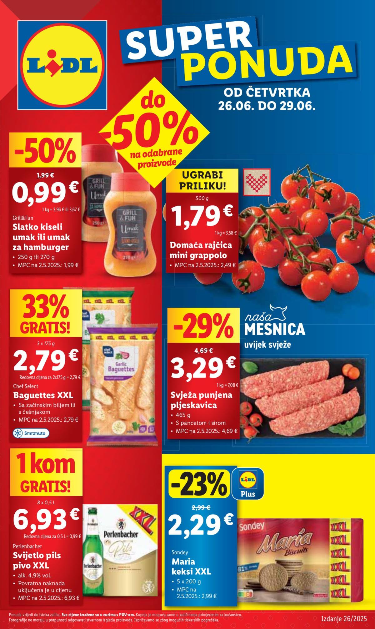Prelistajte katalog Lidl, vrijedi od 26.06. do 29.06.