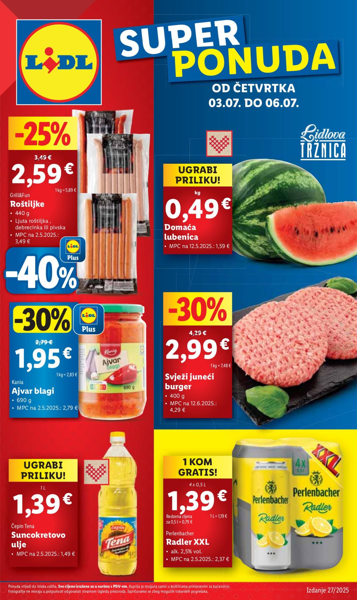 Prelistajte katalog Lidl, vrijedi od 03.07. do 06.07.