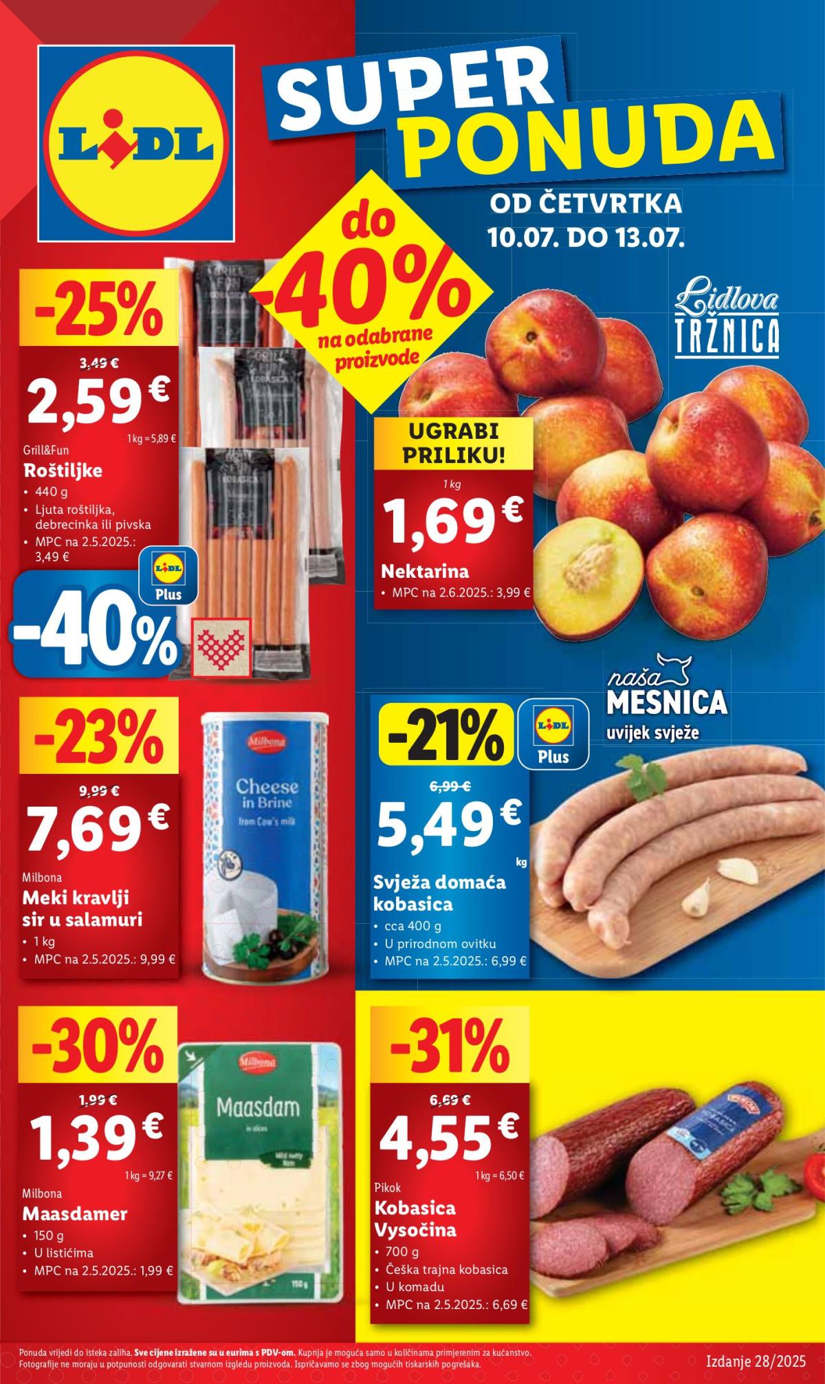 Prelistajte katalog Lidl, vrijedi od 10.07. do 13.07.