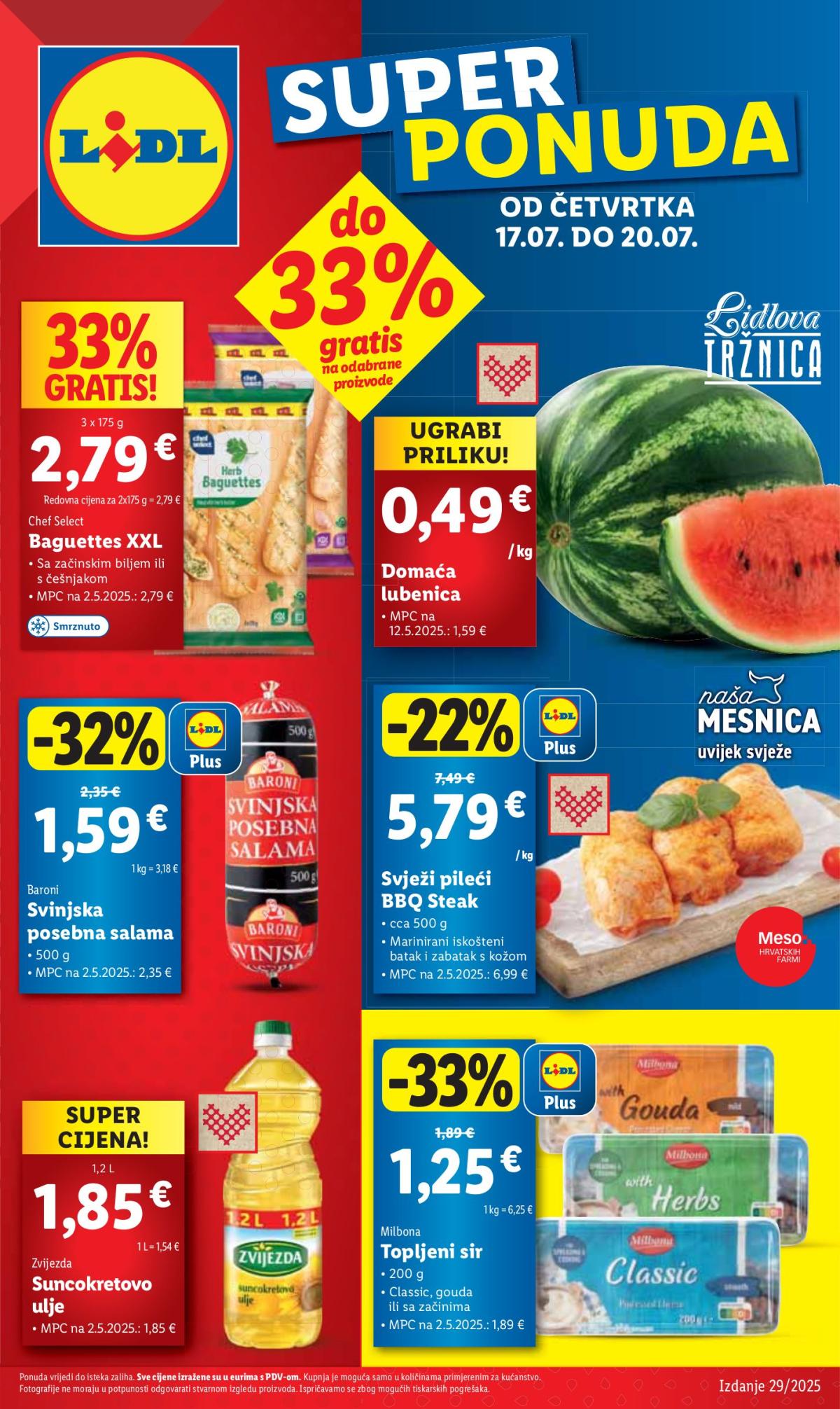 Prelistajte katalog Lidl, vrijedi od 17.07. do 20.07.