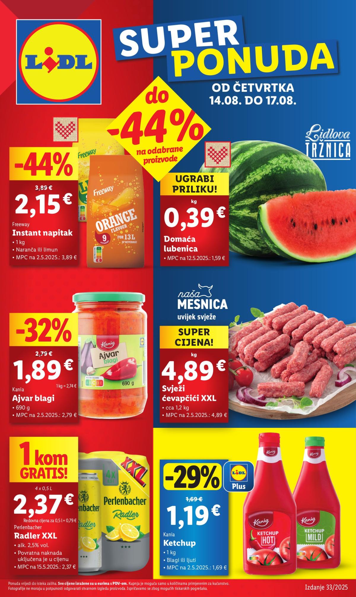 Prelistajte katalog Lidl, vrijedi od 14.08. do 17.08.