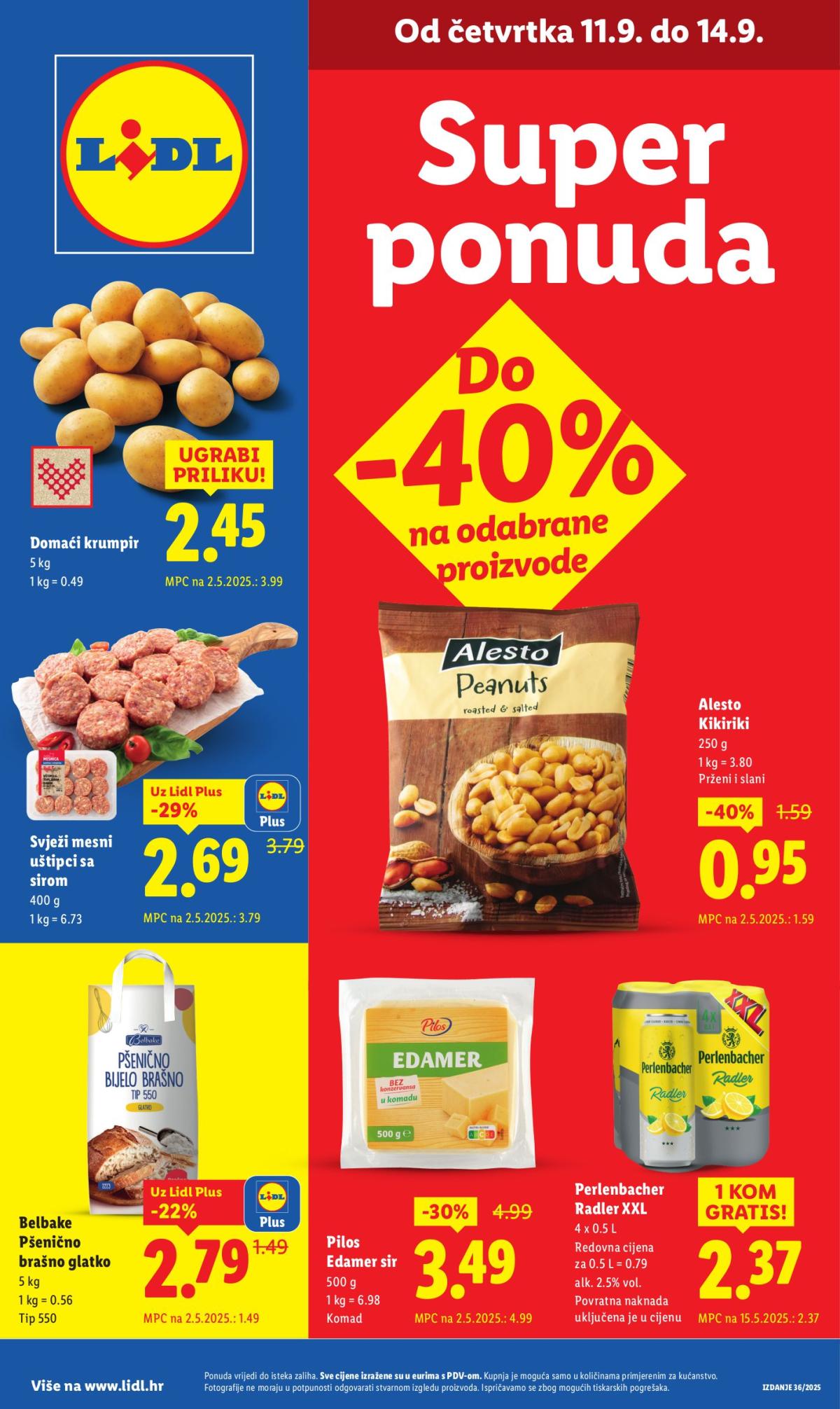 Prelistajte katalog Lidl, vrijedi od 11.09. do 14.09.