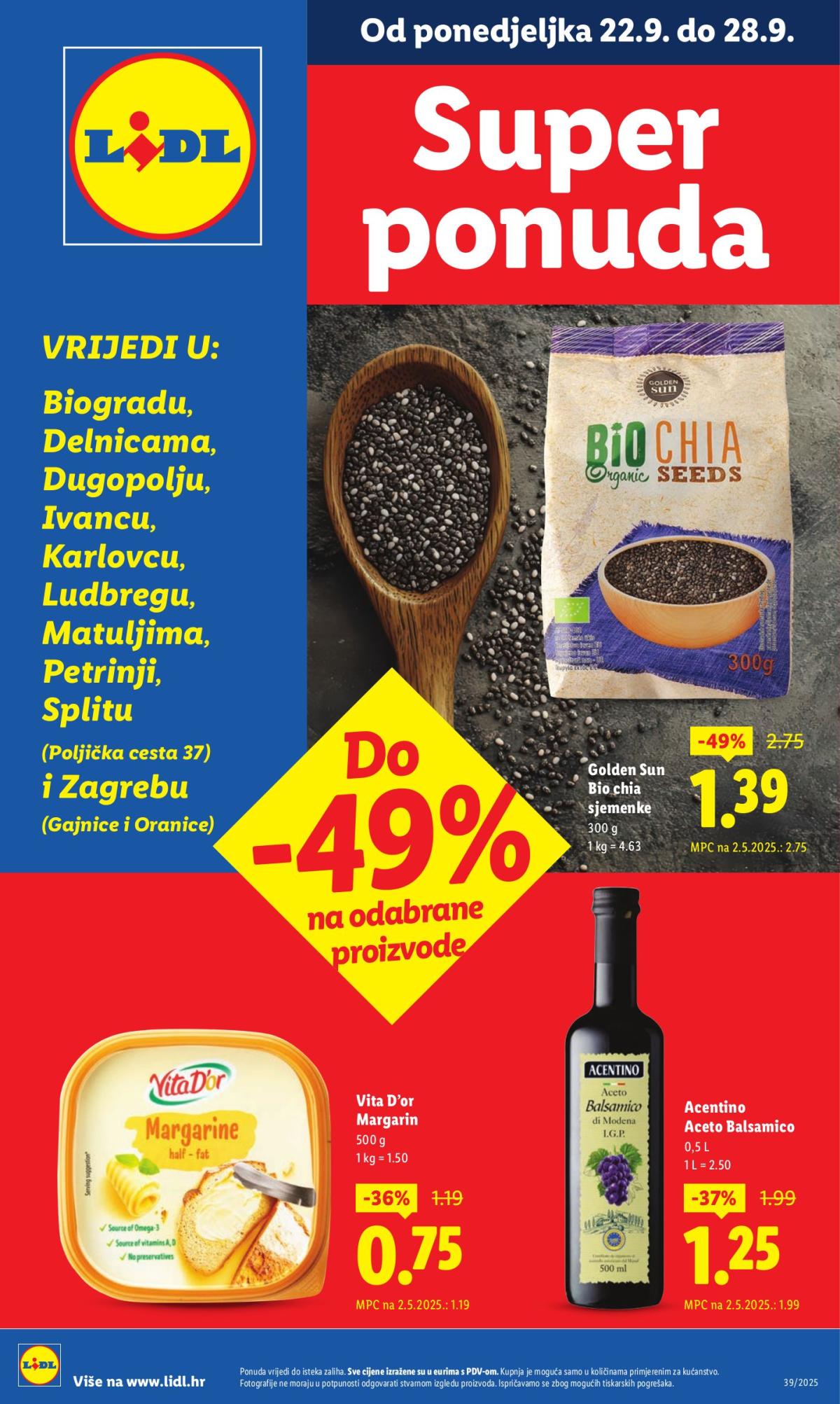 Prelistajte katalog Lidl - Super Ponuda, vrijedi od 22.09. do 28.09.