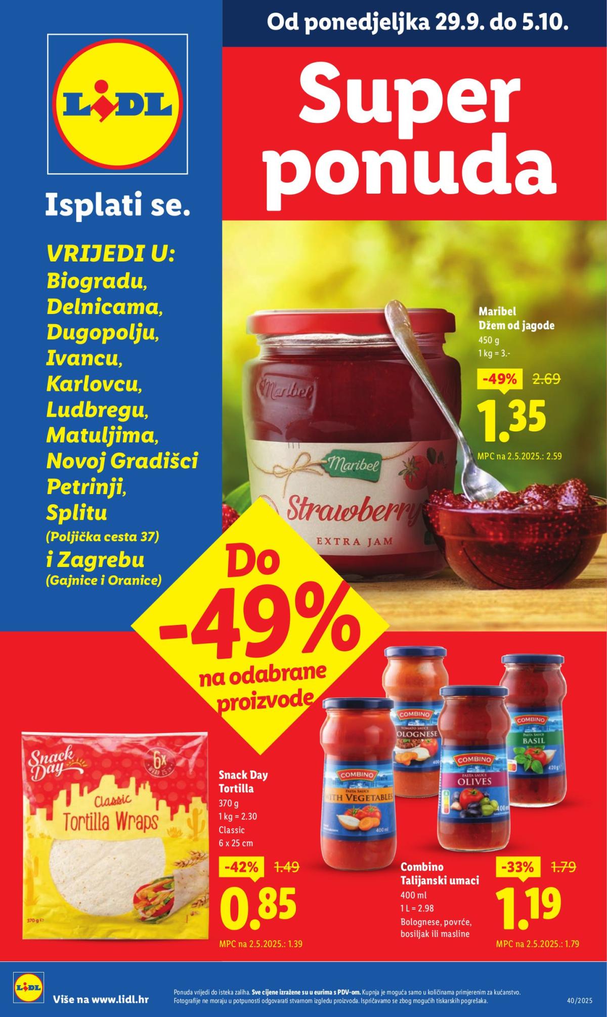 Prelistajte katalog Lidl - Super Ponuda, vrijedi od 29.09. do 05.10.
