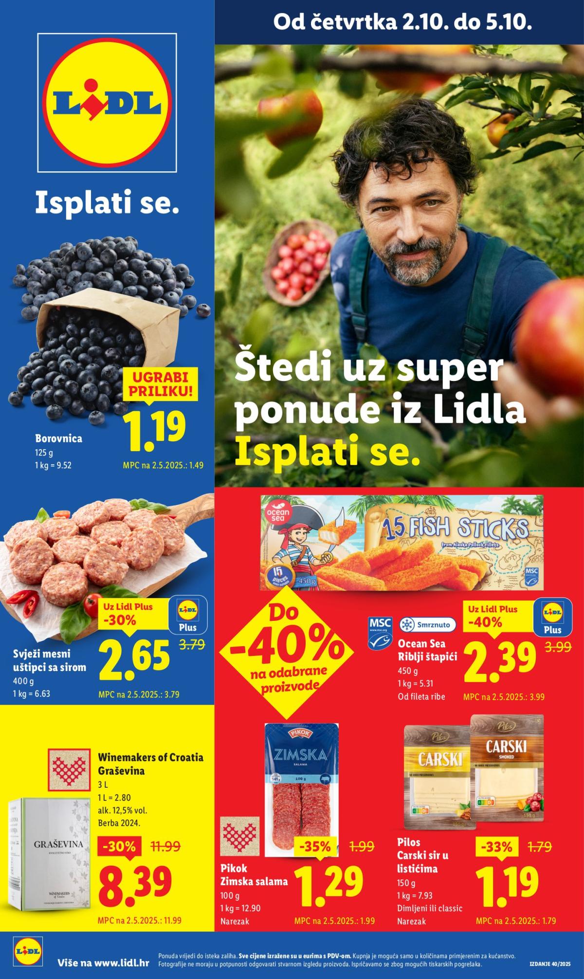 Prelistajte katalog Lidl, vrijedi od 02.10. do 05.10.