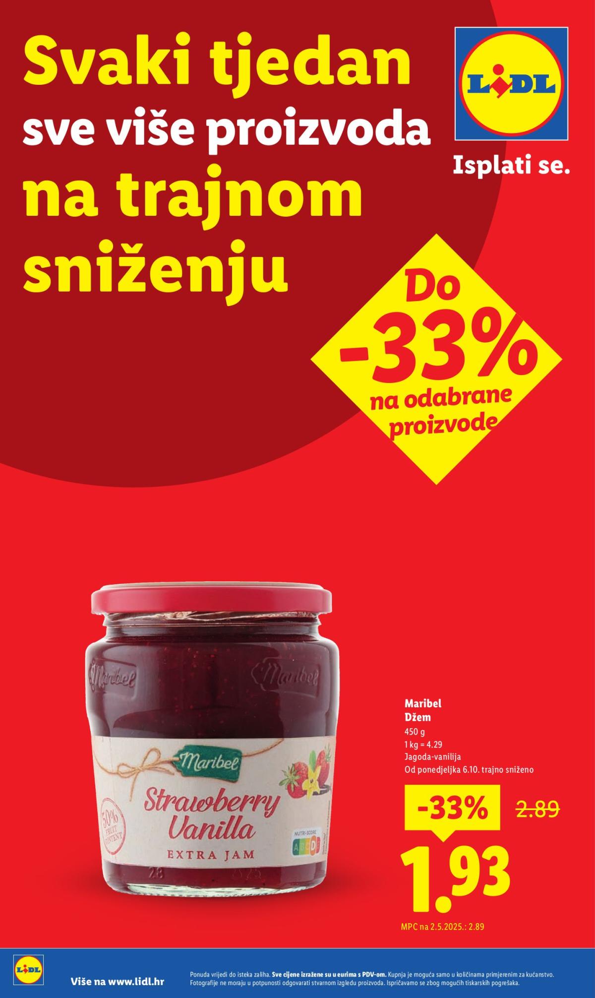 Prelistajte katalog Lidl - Nastavljamo trajno snižavati cijene, vrijedi od 08.09. do 12.10.