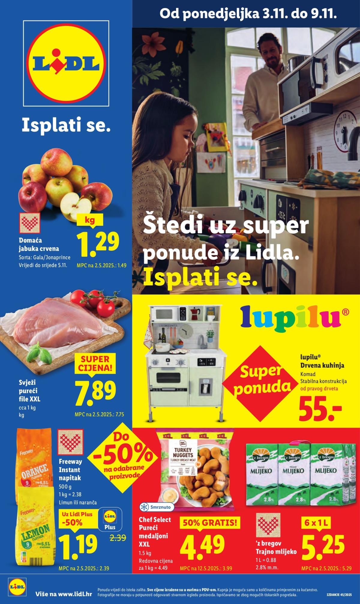 Prelistajte katalog Lidl, vrijedi od 03.11. do 09.11.
