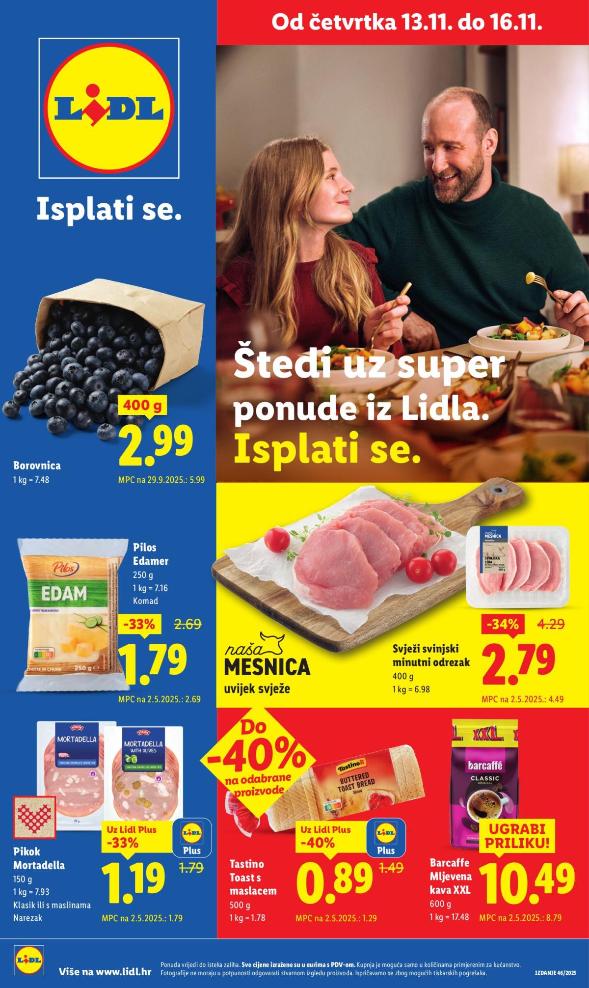 Prelistajte katalog Lidl, vrijedi od 13.11. do 16.11.