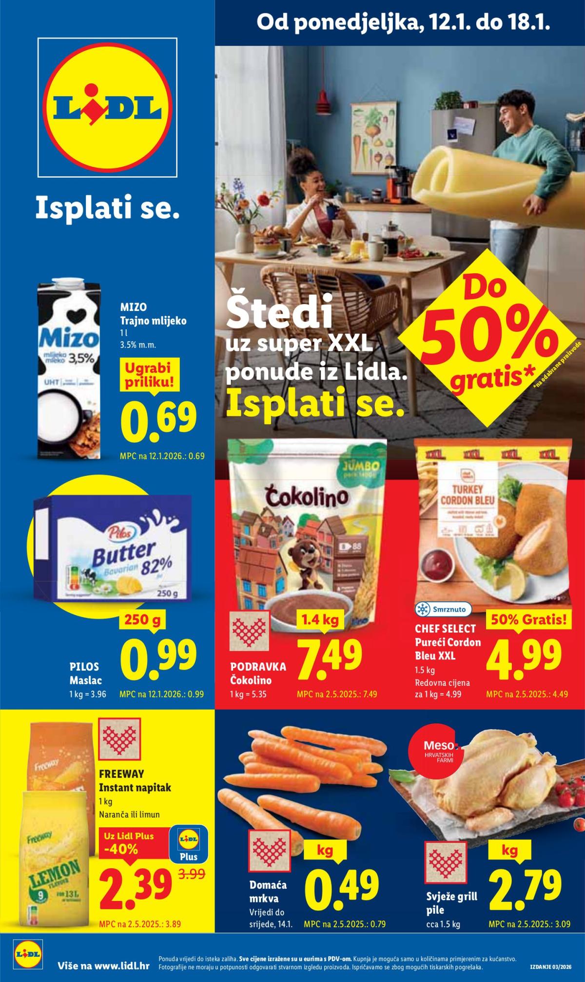 Prelistajte katalog Lidl, vrijedi od 12.01. do 18.01.