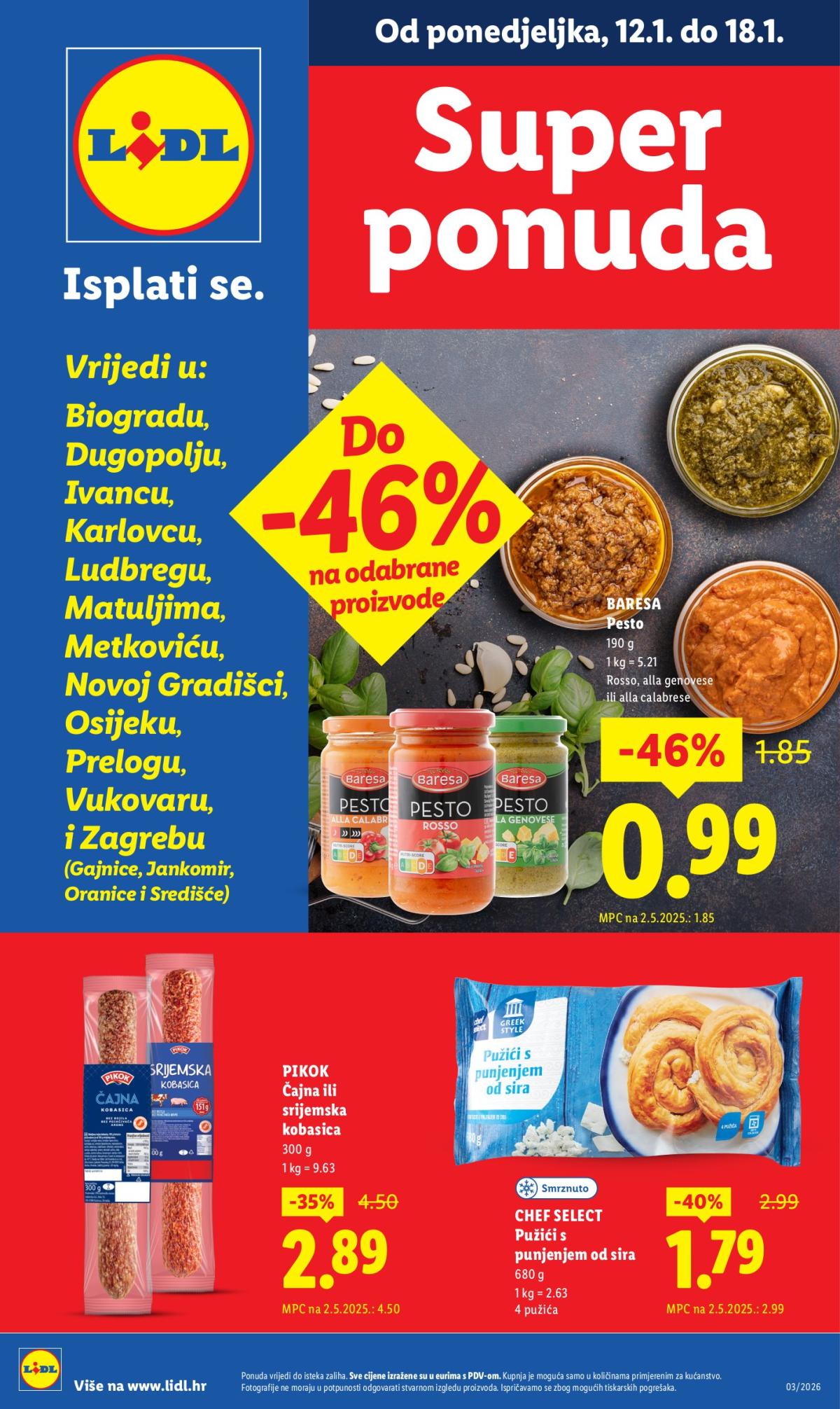 Prelistajte katalog Lidl - Super Ponuda, vrijedi od 12.01. do 18.01.