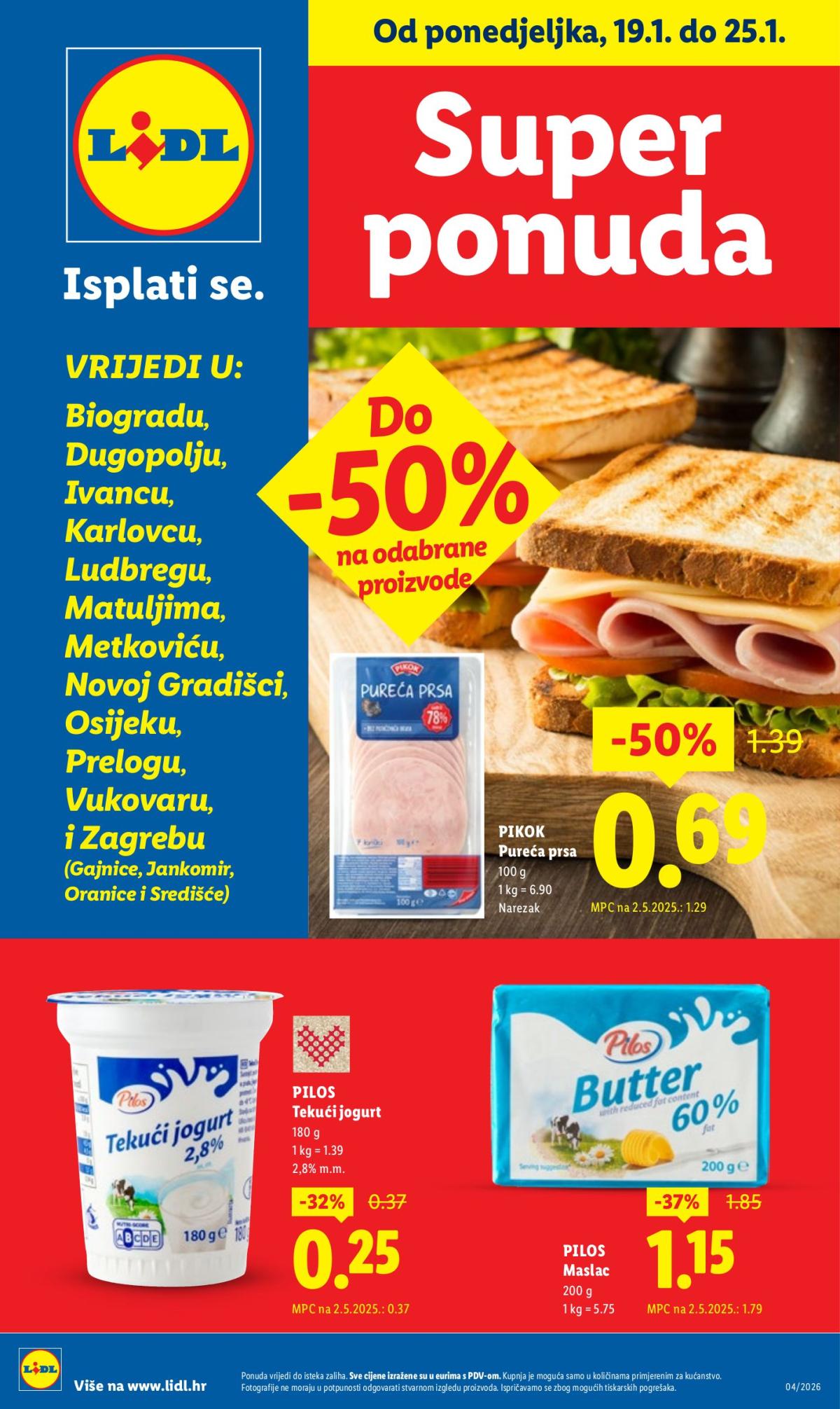 Prelistajte katalog Lidl - Super ponuda, vrijedi od 19.01. do 25.01.