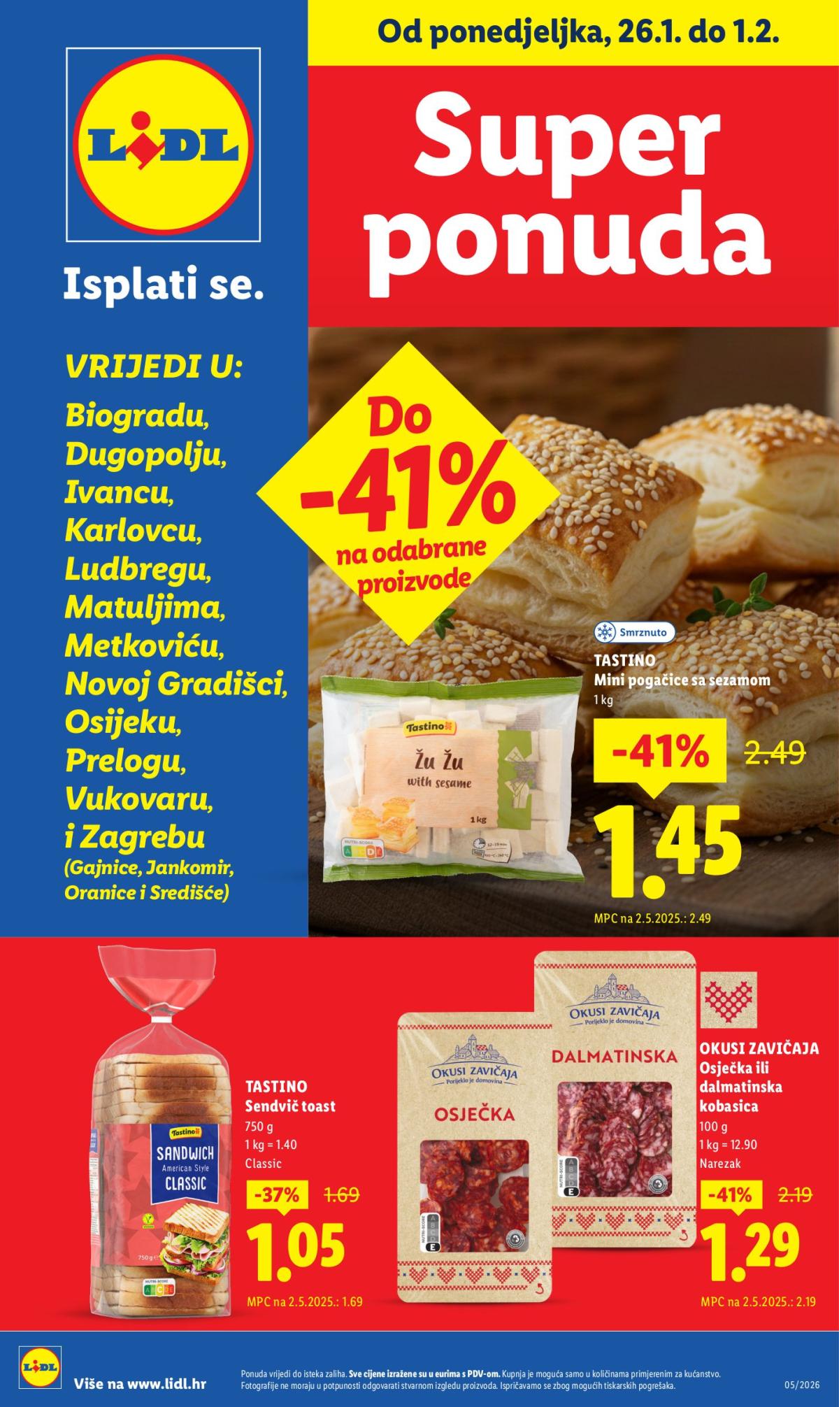 Prelistajte katalog Lidl - Super Ponuda, vrijedi od 26.01. do 01.02.