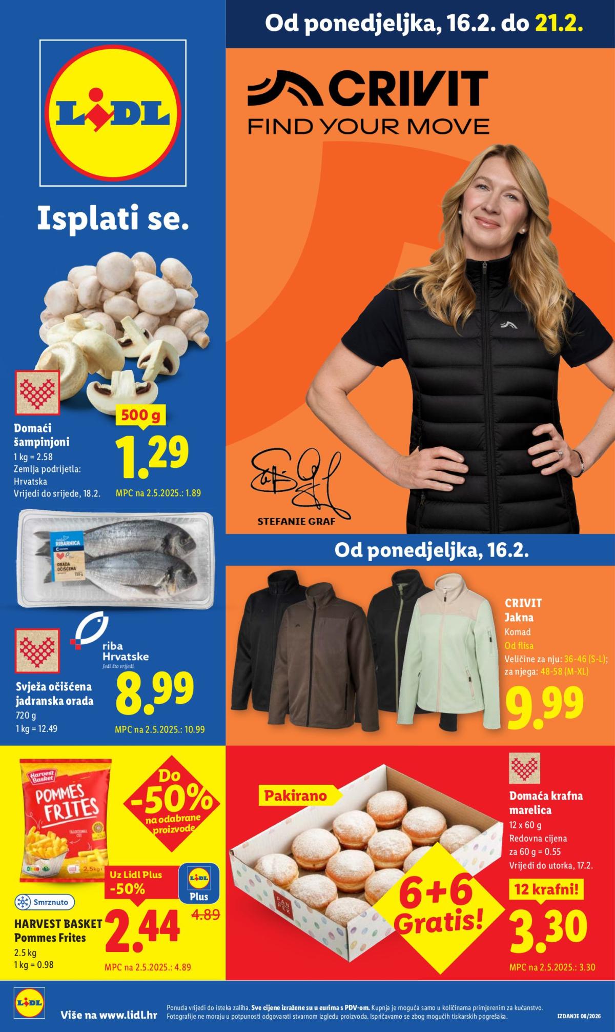 Prelistajte katalog Lidl, vrijedi od 16.02.2026 do 21.02.2026
