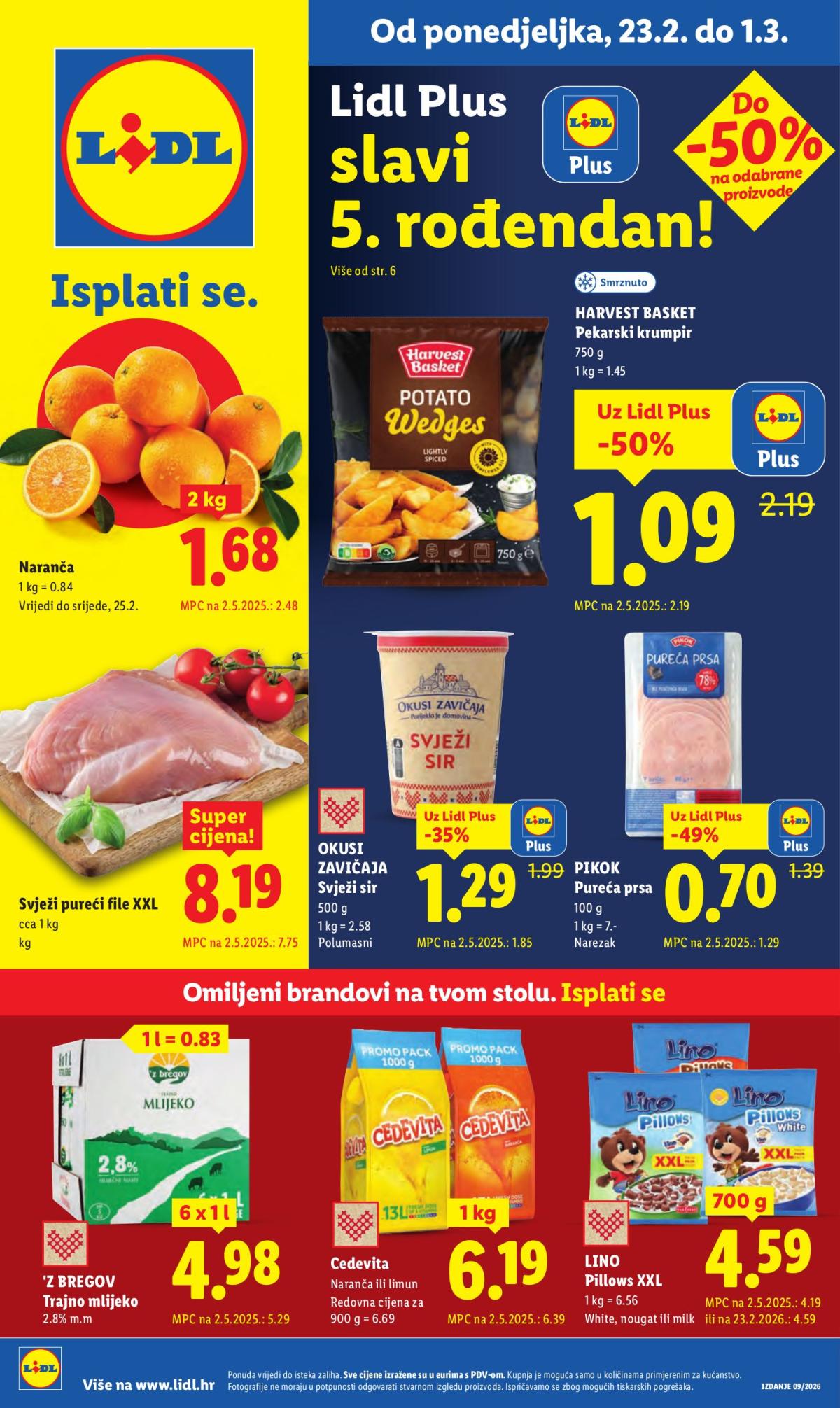 Prelistajte katalog Lidl, vrijedi od 23.02.2026 do 01.03.2026