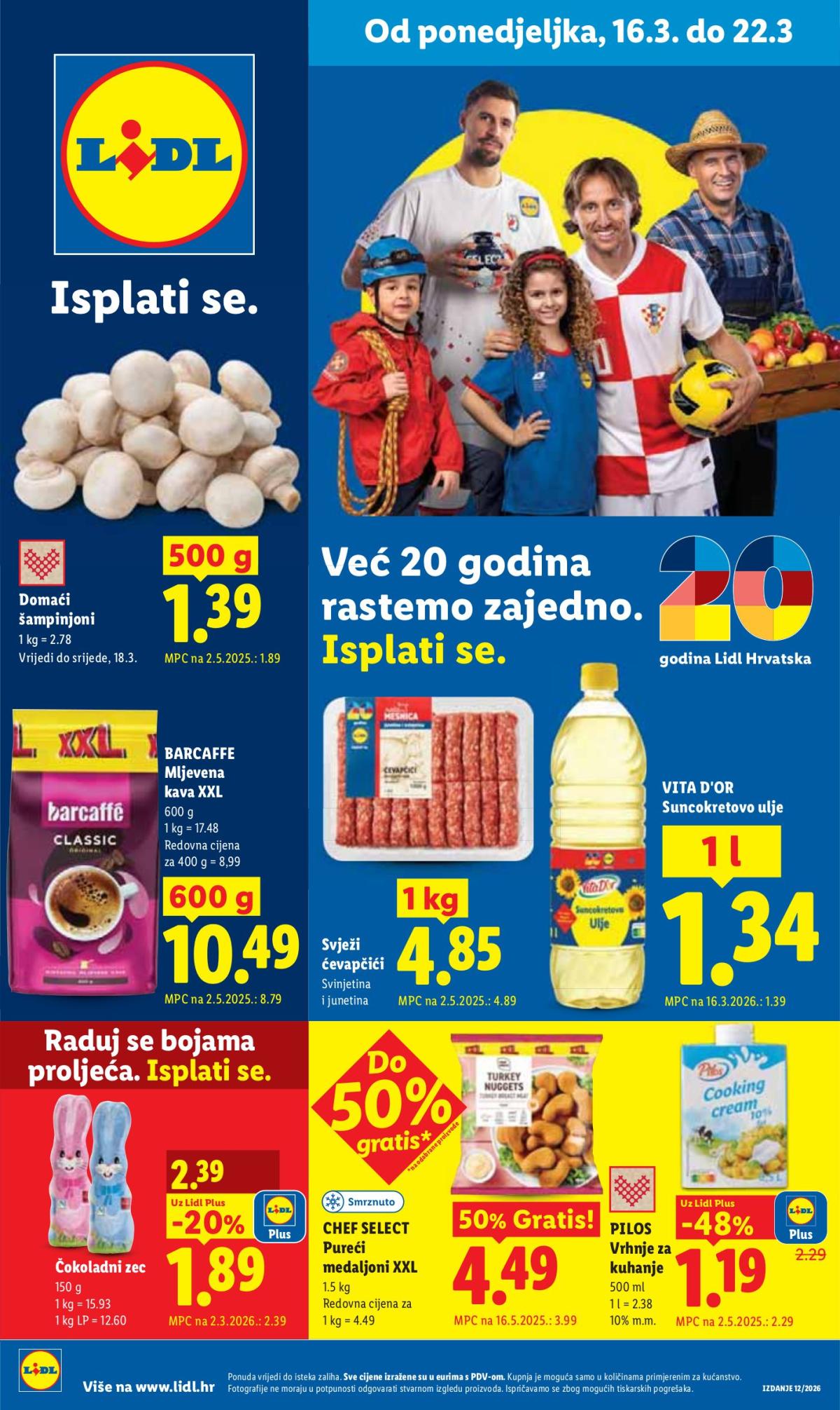 Prelistajte katalog Lidl, vrijedi od 16.03.2026 do 22.03.2026
