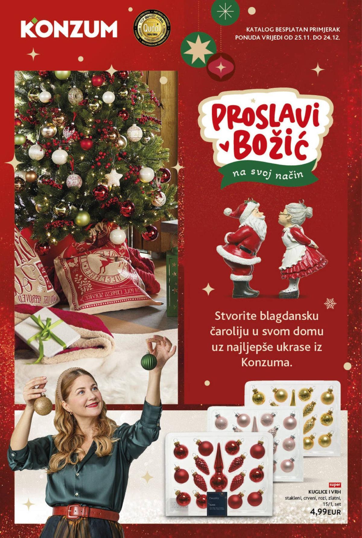 Konzum - Božić katalog vrijedi od 25.11. do 24.12.