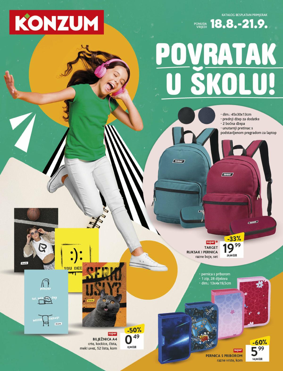 Prelistajte katalog Konzum - Katalog škola, vrijedi od 18.08. do 21.09.