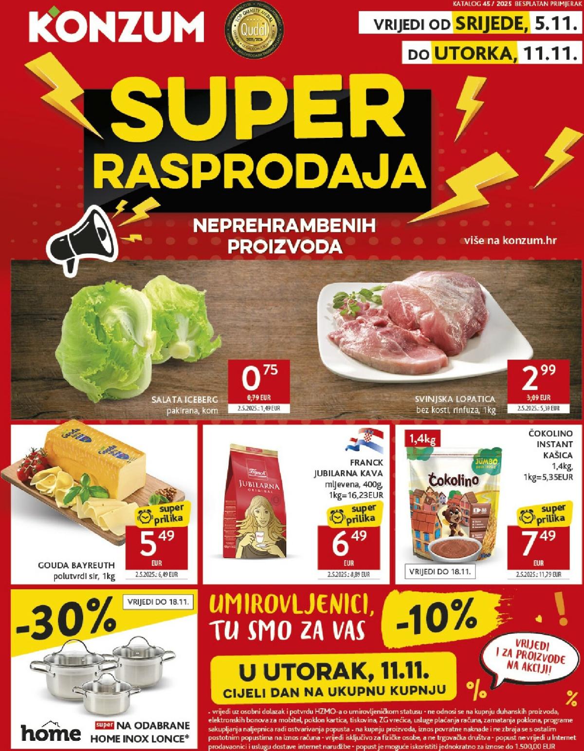 Prelistajte katalog Konzum, vrijedi od 05.11. do 11.11.