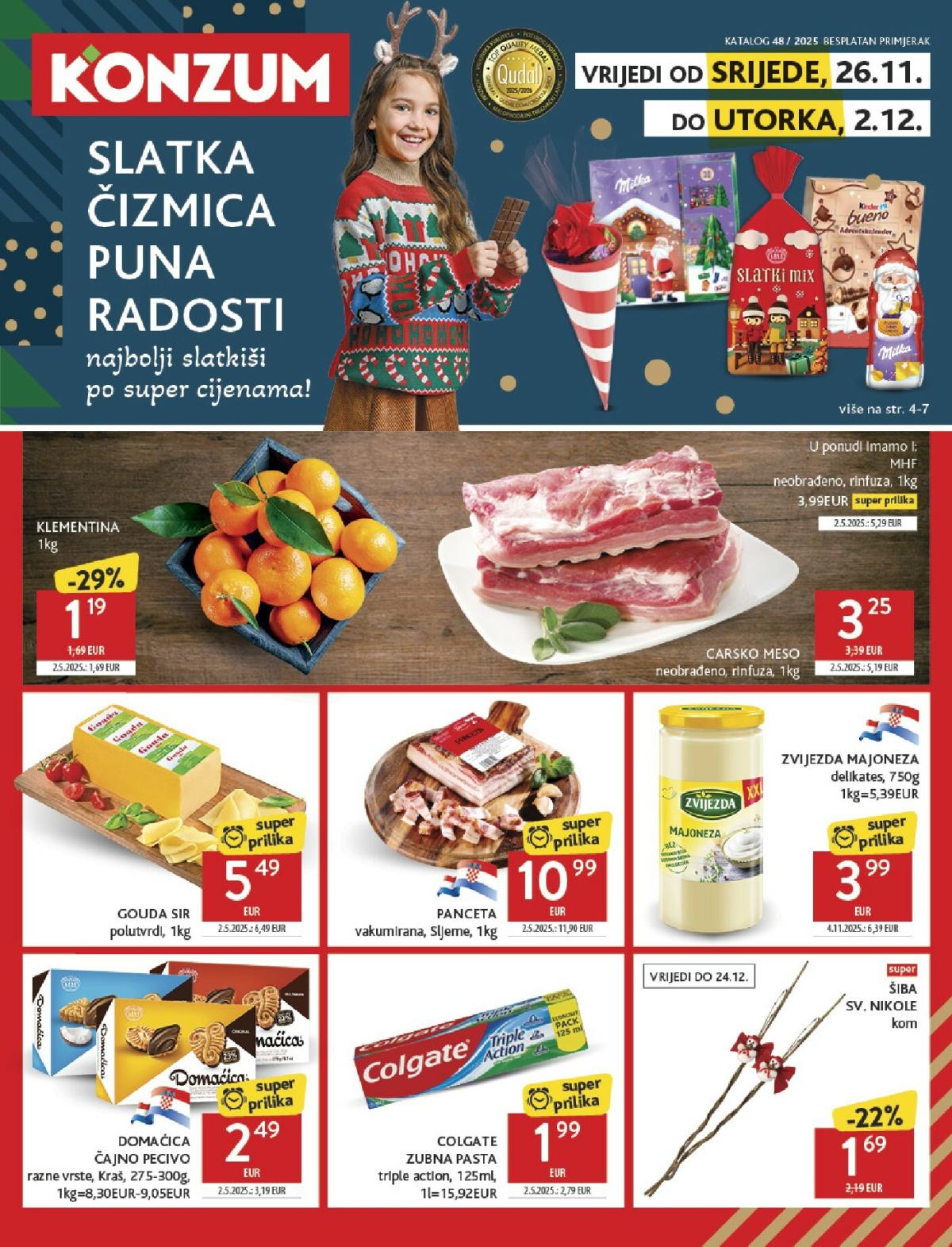 Prelistajte katalog Konzum, vrijedi od 26.11. do 02.12.