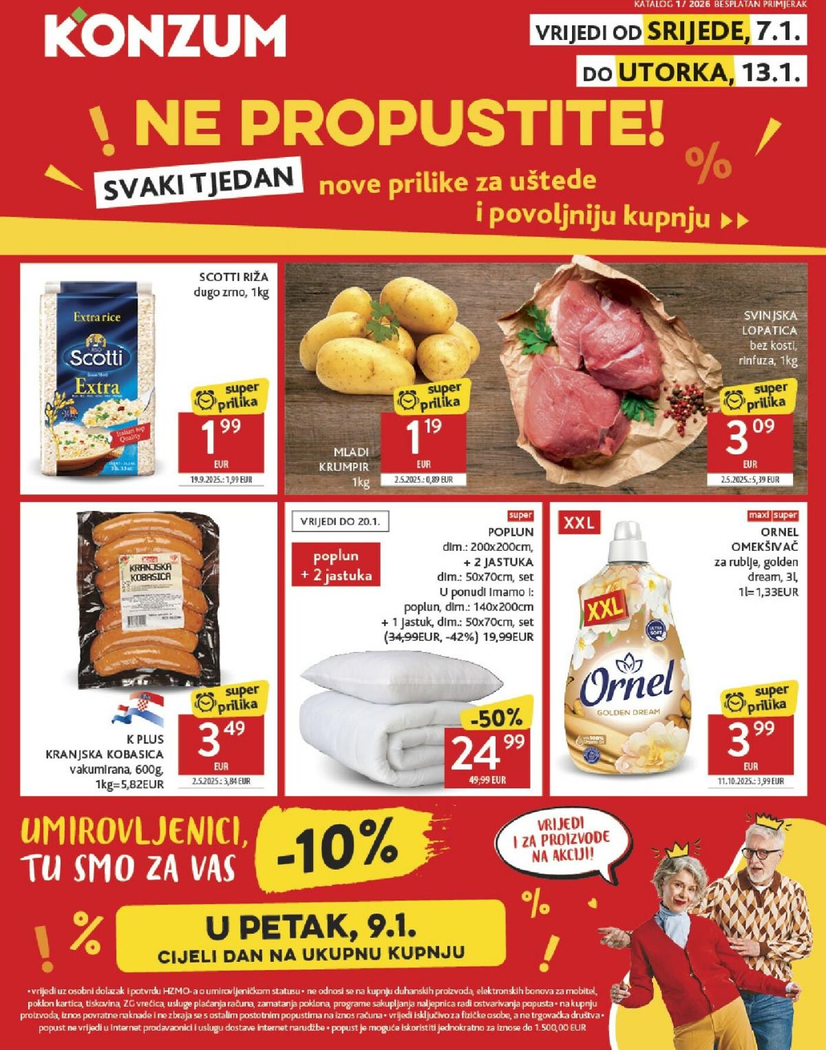 Prelistajte katalog Konzum, vrijedi od 07.01. do 13.01.