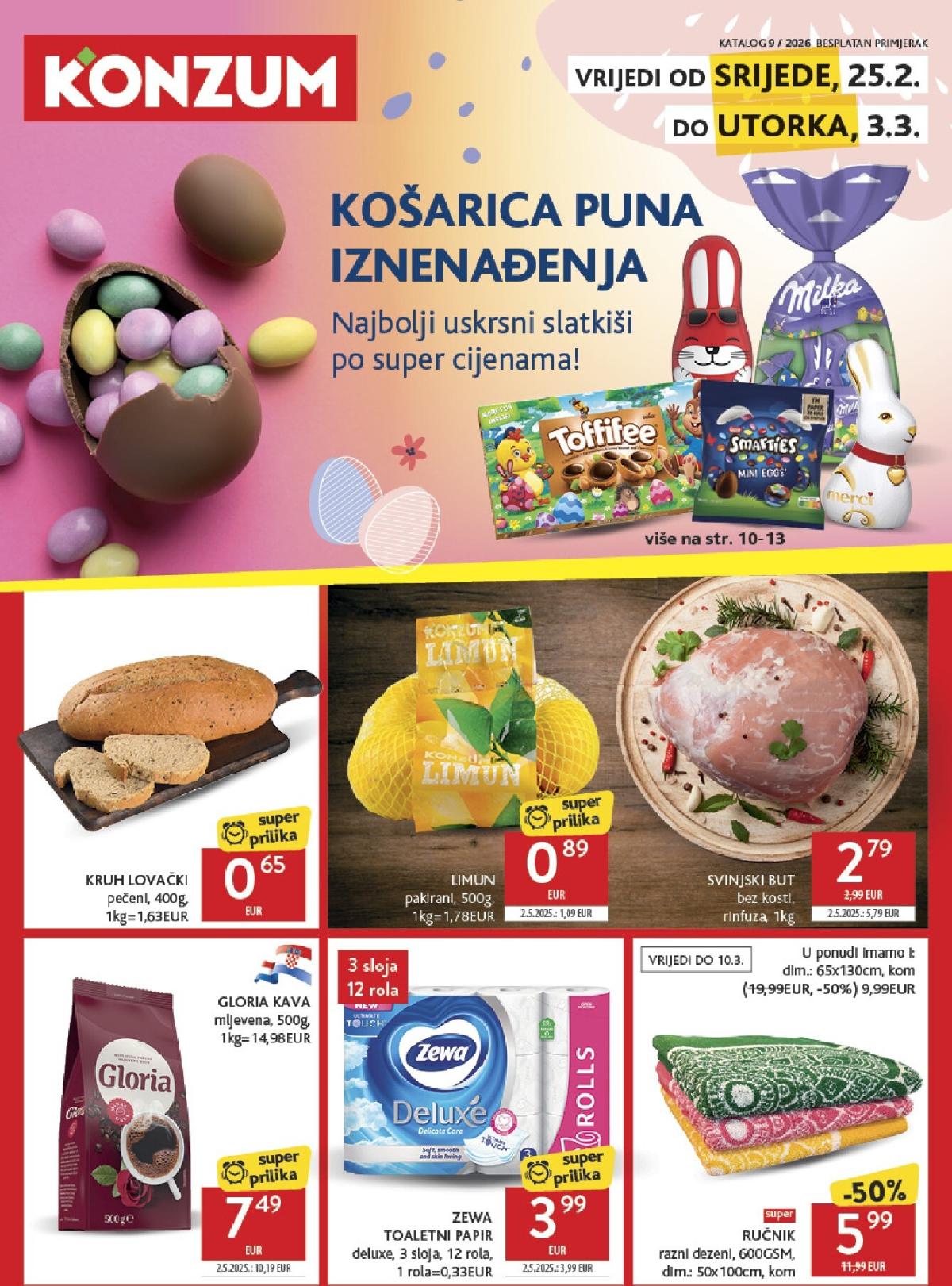 Prelistajte katalog Konzum, vrijedi od 25.02.2026 do 03.03.2026
