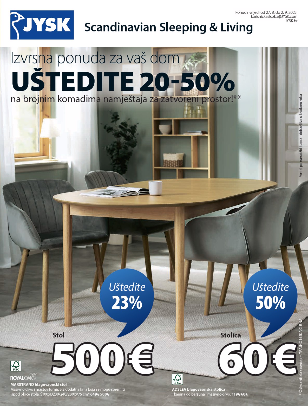 Prelistajte katalog JYSK, vrijedi od 27.08. do 02.09.
