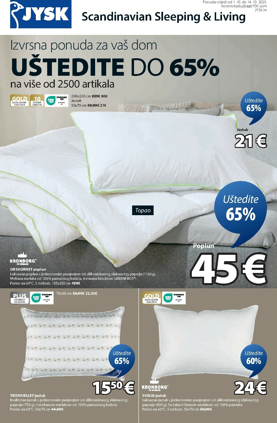Prelistajte katalog JYSK, vrijedi od 01.10. do 14.10.