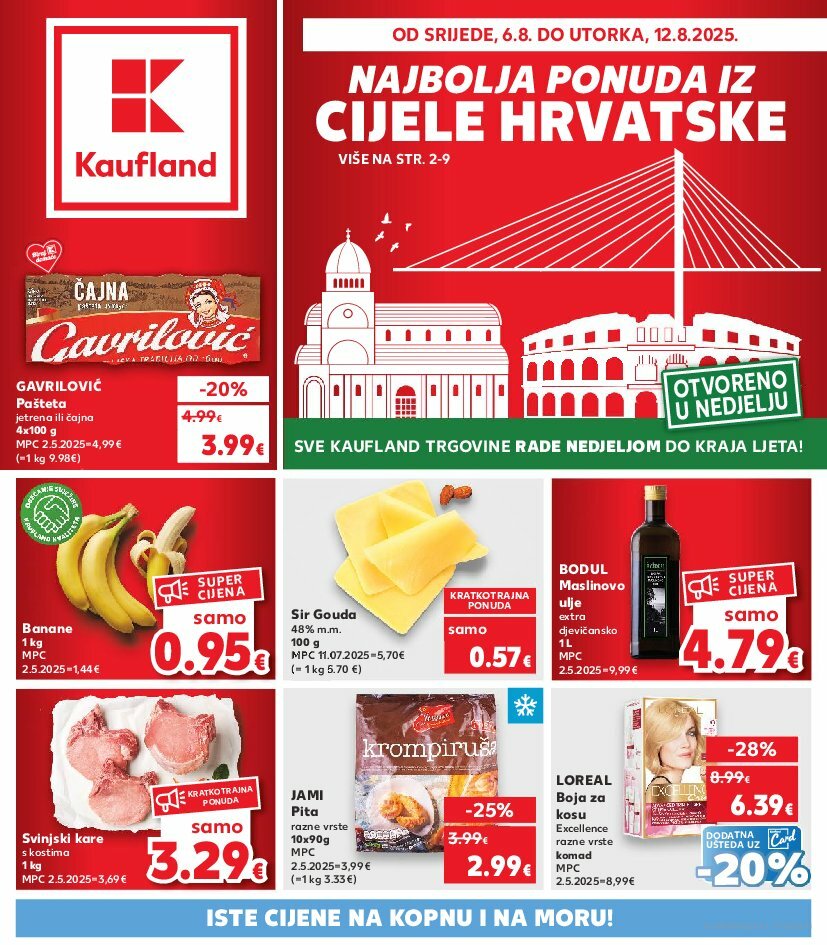Prelistajte katalog Kaufland, vrijedi od 06.08. do 12.08.