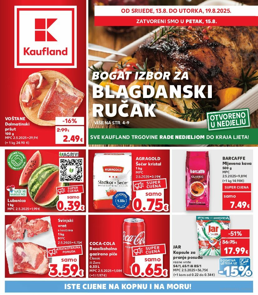 Prelistajte katalog Kaufland, vrijedi od 13.08. do 19.08.