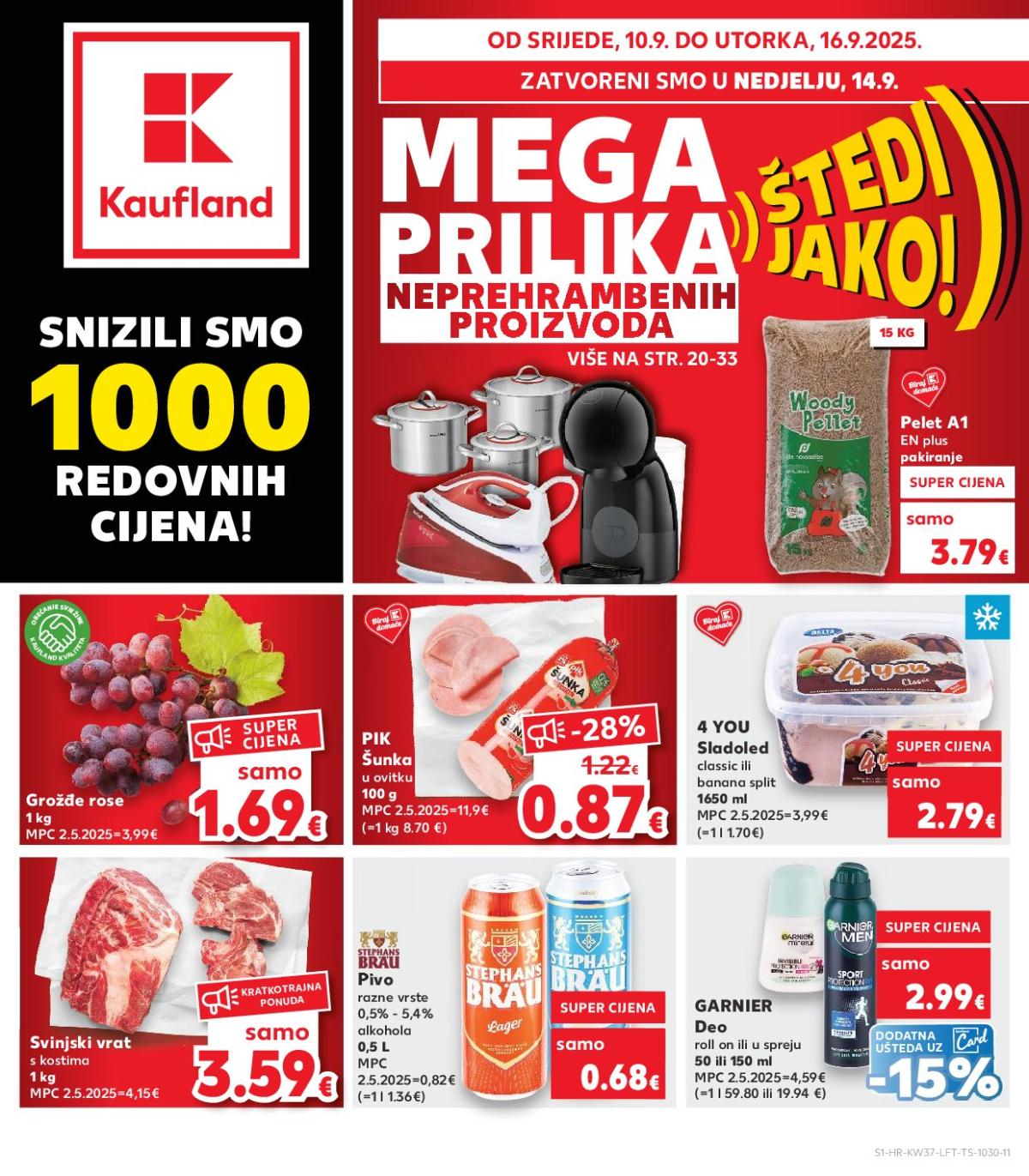 Prelistajte katalog Kaufland, vrijedi od 10.09. do 16.09.