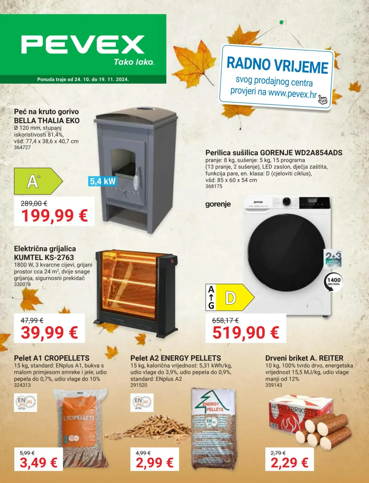 Pevex katalog vrijedi od 24.10. do 19.11.