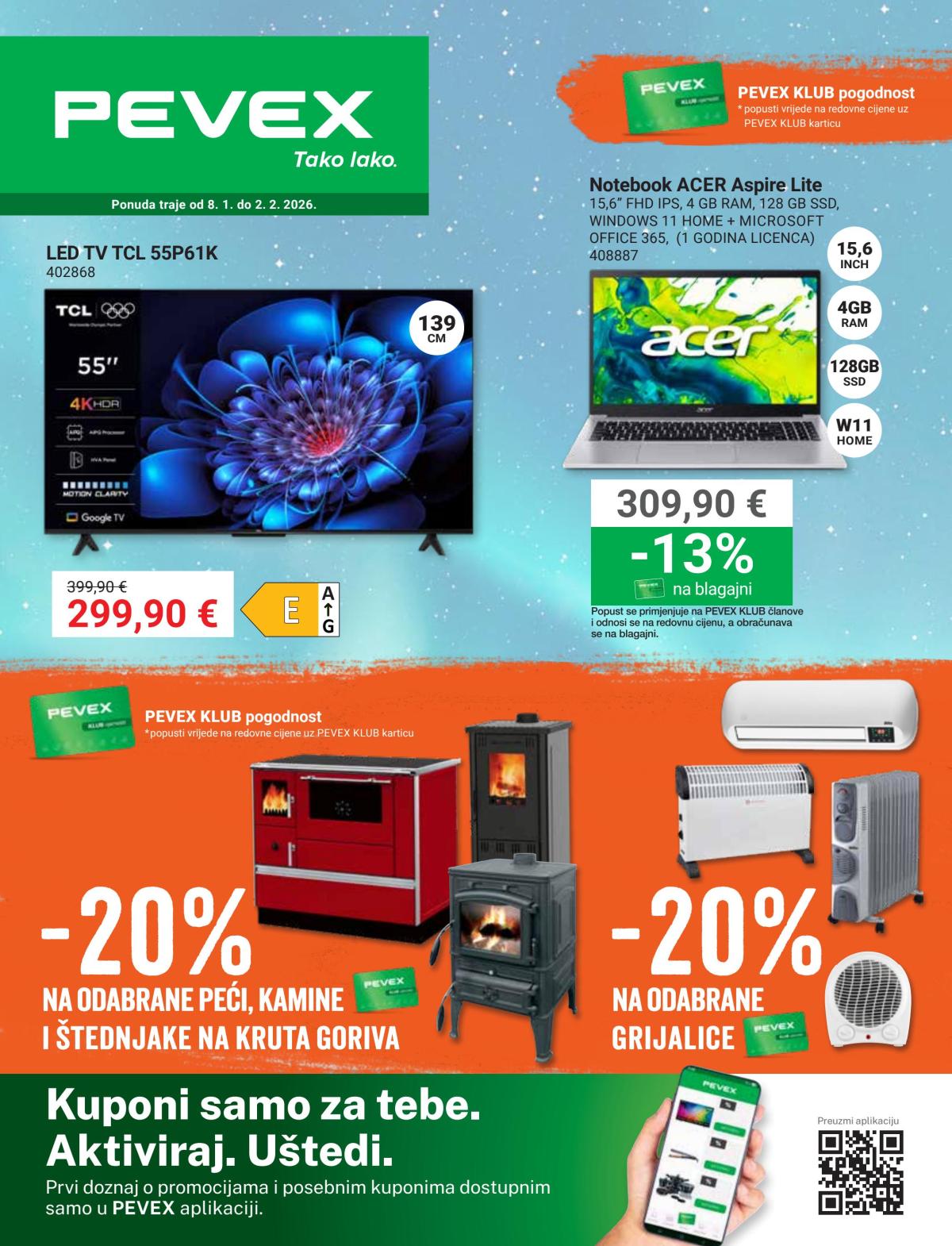 Prelistajte katalog Pevex, vrijedi od 08.01. do 02.02.