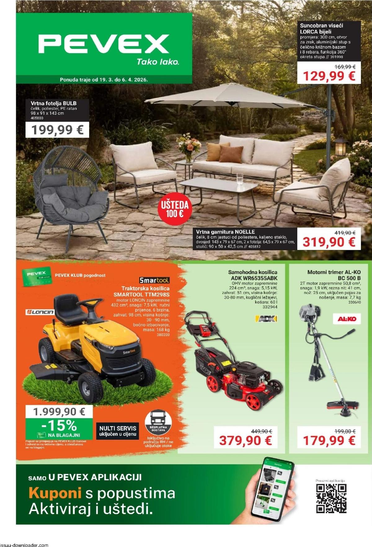 Prelistajte katalog Pevex, vrijedi od 19.03.2026 do 06.04.2026