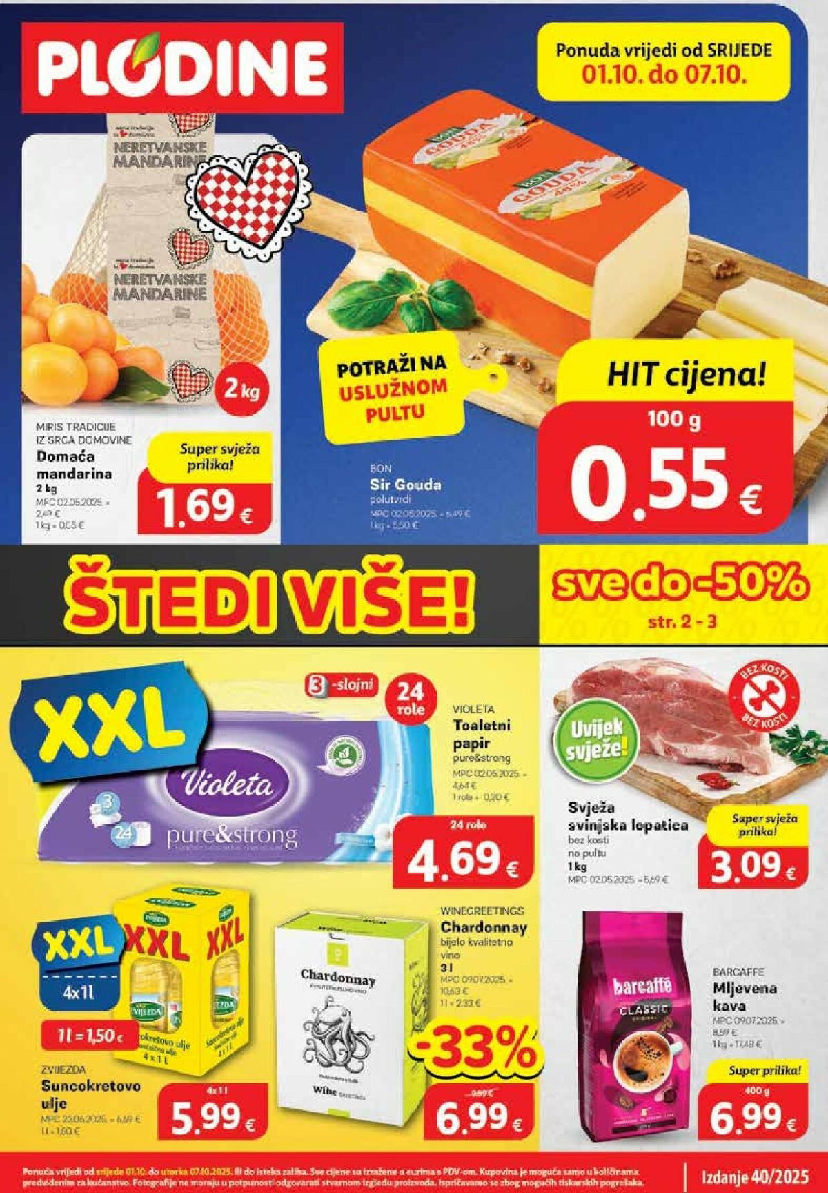 Prelistajte katalog Plodine, vrijedi od 01.10. do 07.10.