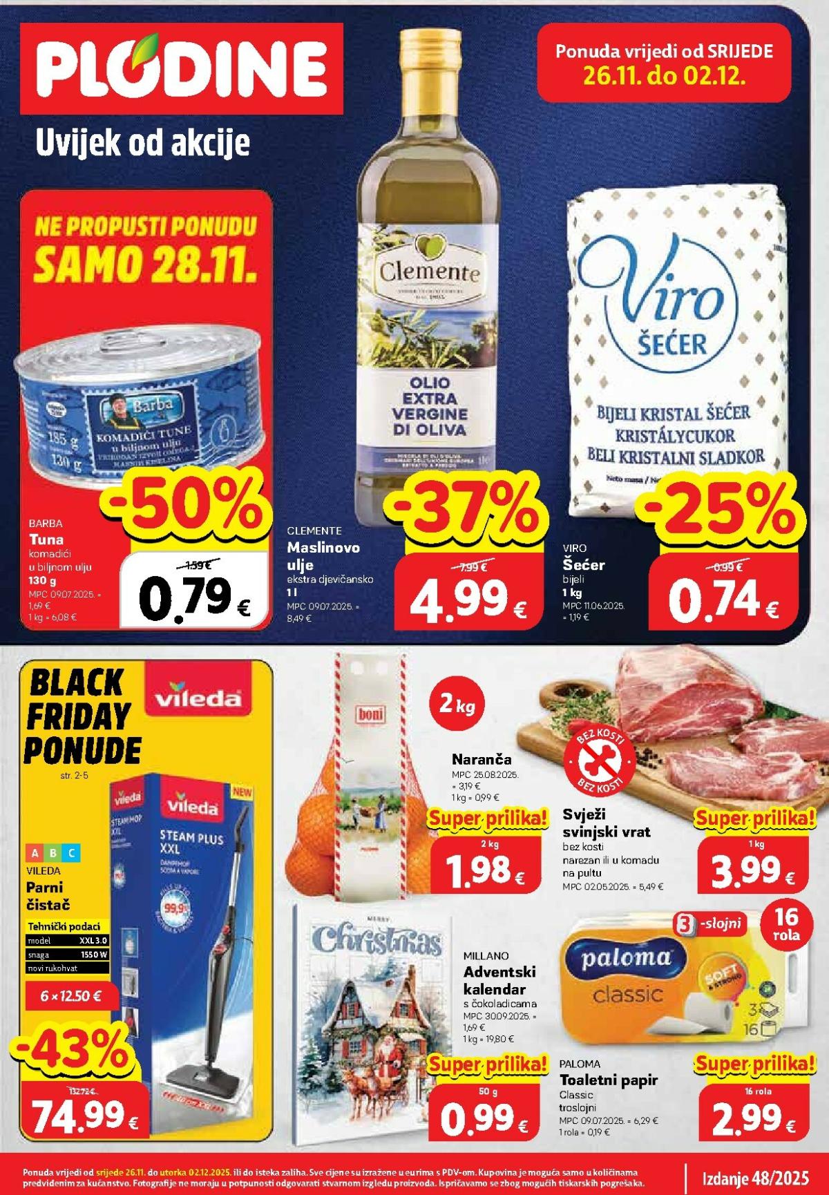 Prelistajte katalog Plodine, vrijedi od 26.11. do 02.12.