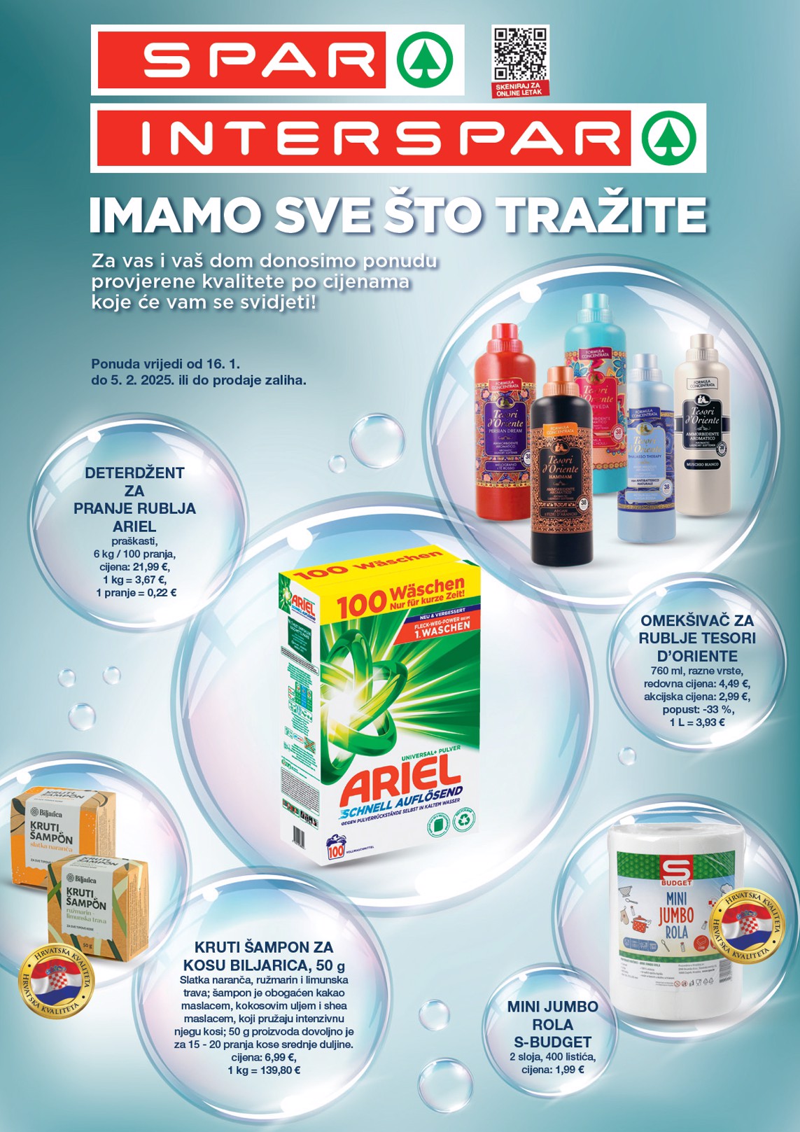 SPAR - Imamo sve što tražite katalog vrijedi od 16.01. do 05.02.