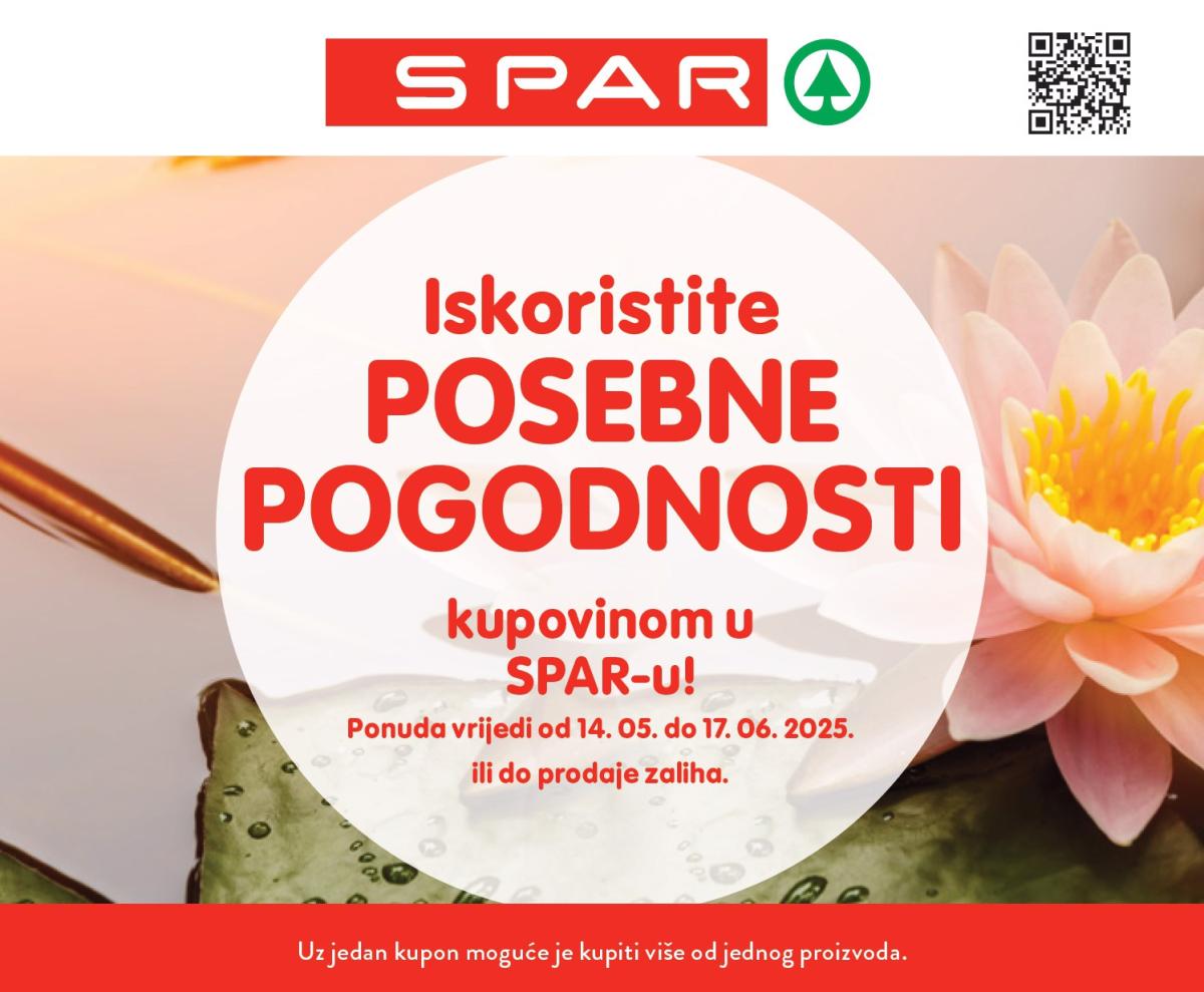 Prelistajte ovaj SPAR - Kuponi katalog, vrijedi od 14.05. do 17.06.