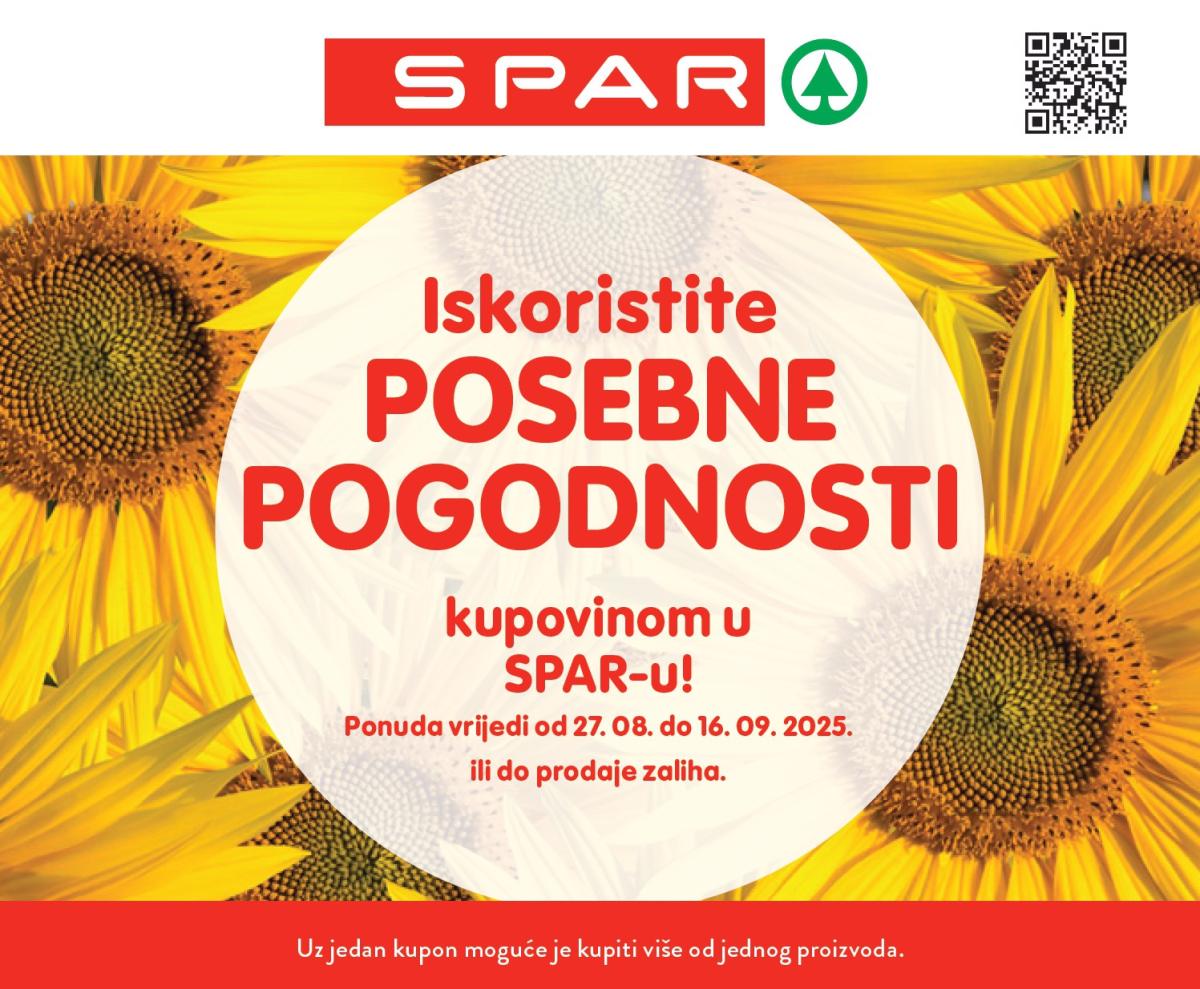 Prelistajte katalog SPAR - Kuponi, vrijedi od 27.08. do 16.09.