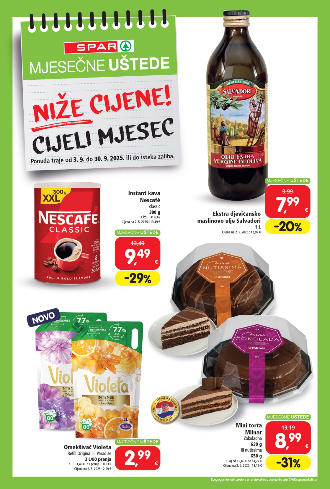 Prelistajte katalog SPAR - Mjesečne uštede, vrijedi od 03.09. do 30.09.