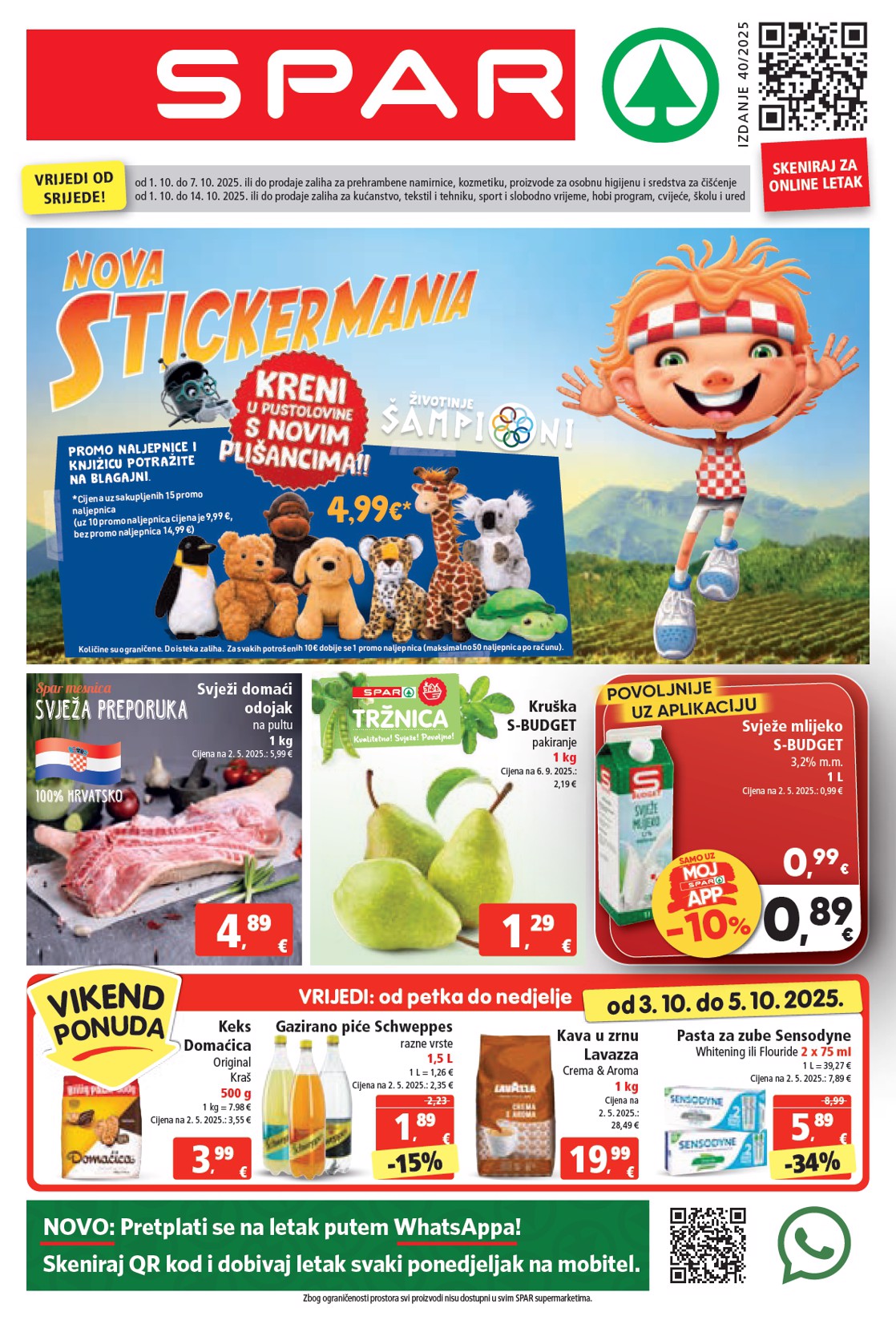 Prelistajte katalog SPAR, vrijedi od 01.10. do 07.10.