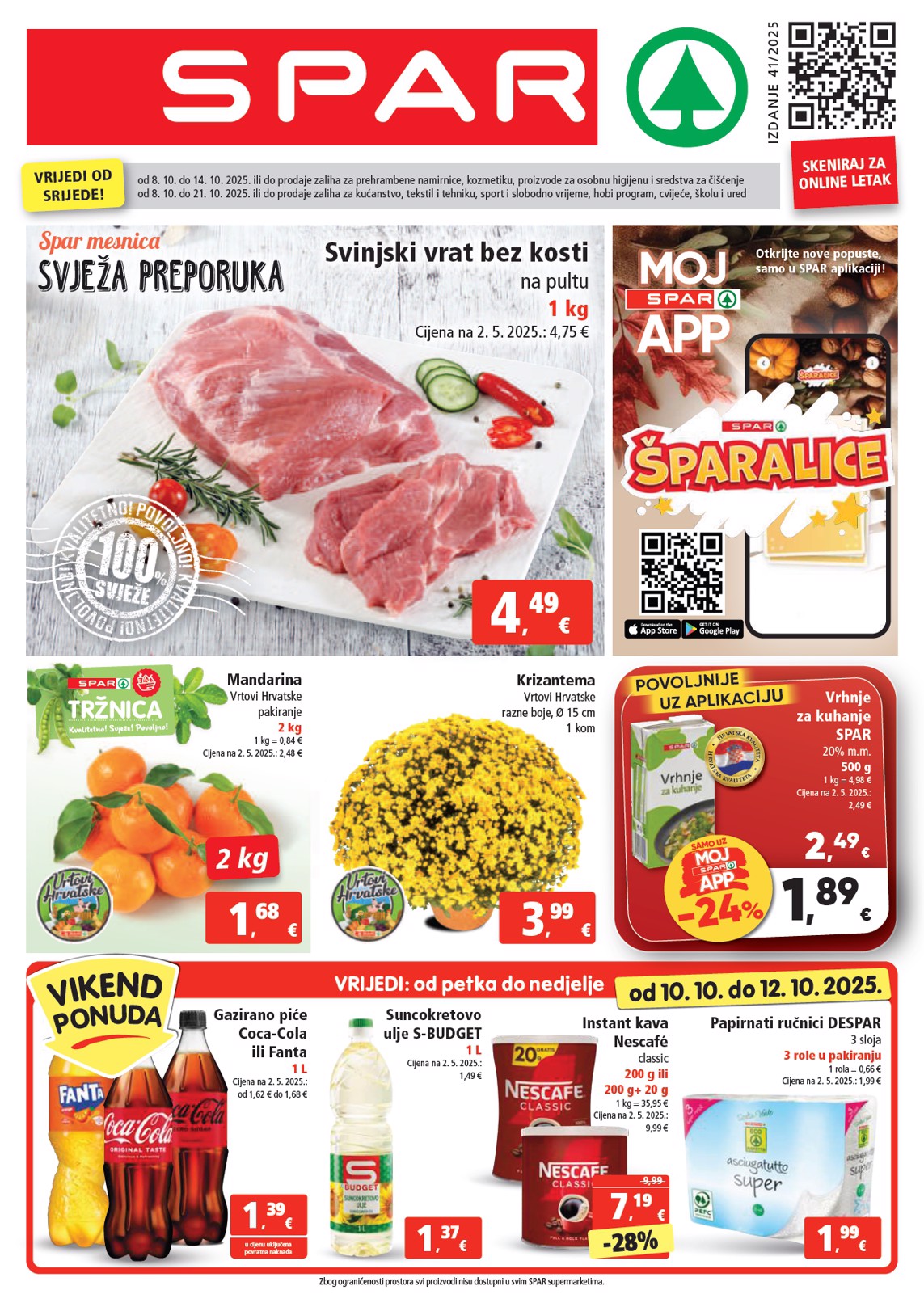 Prelistajte katalog SPAR, vrijedi od 08.10. do 14.10.