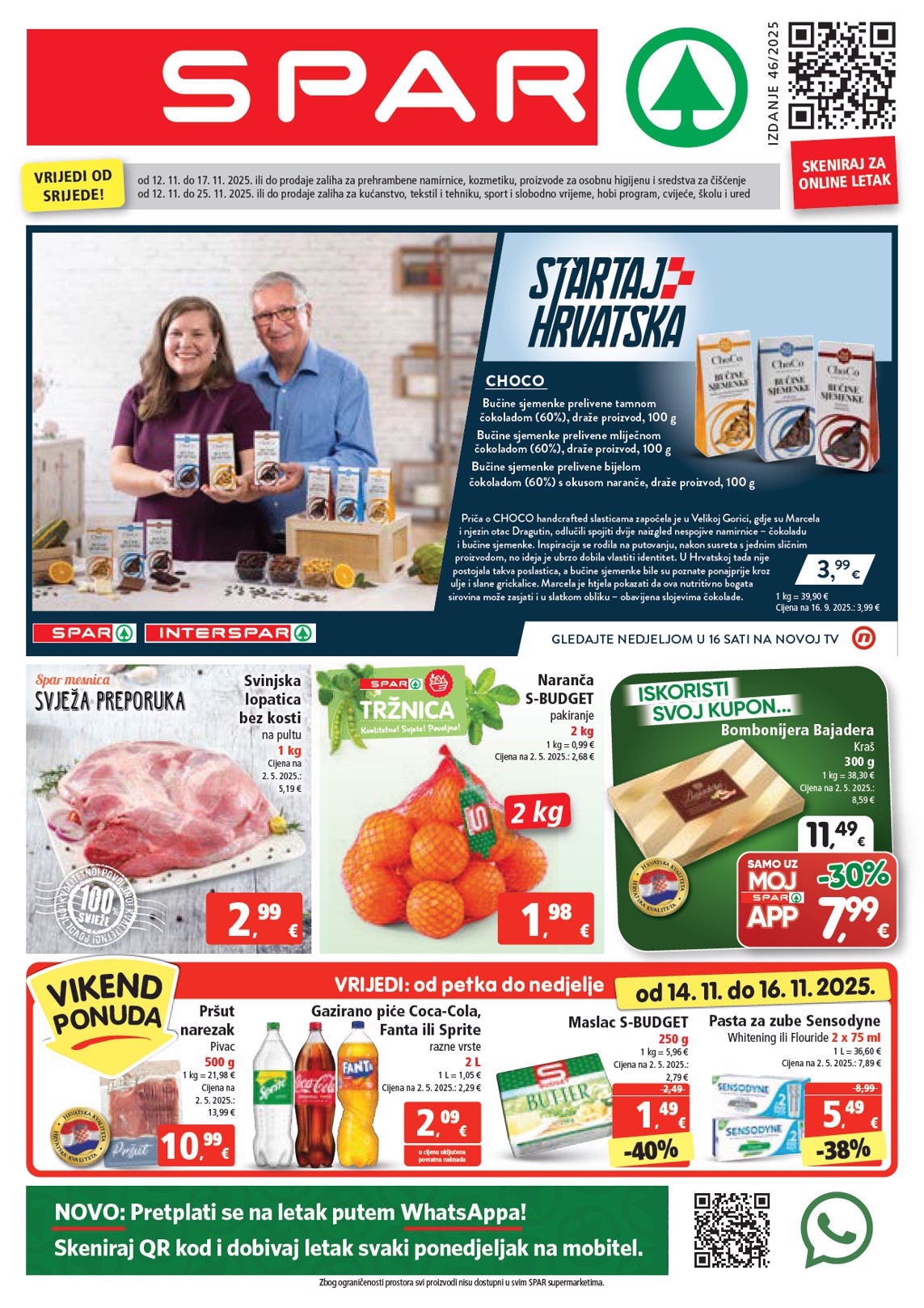 Prelistajte katalog SPAR, vrijedi od 12.11. do 17.11.