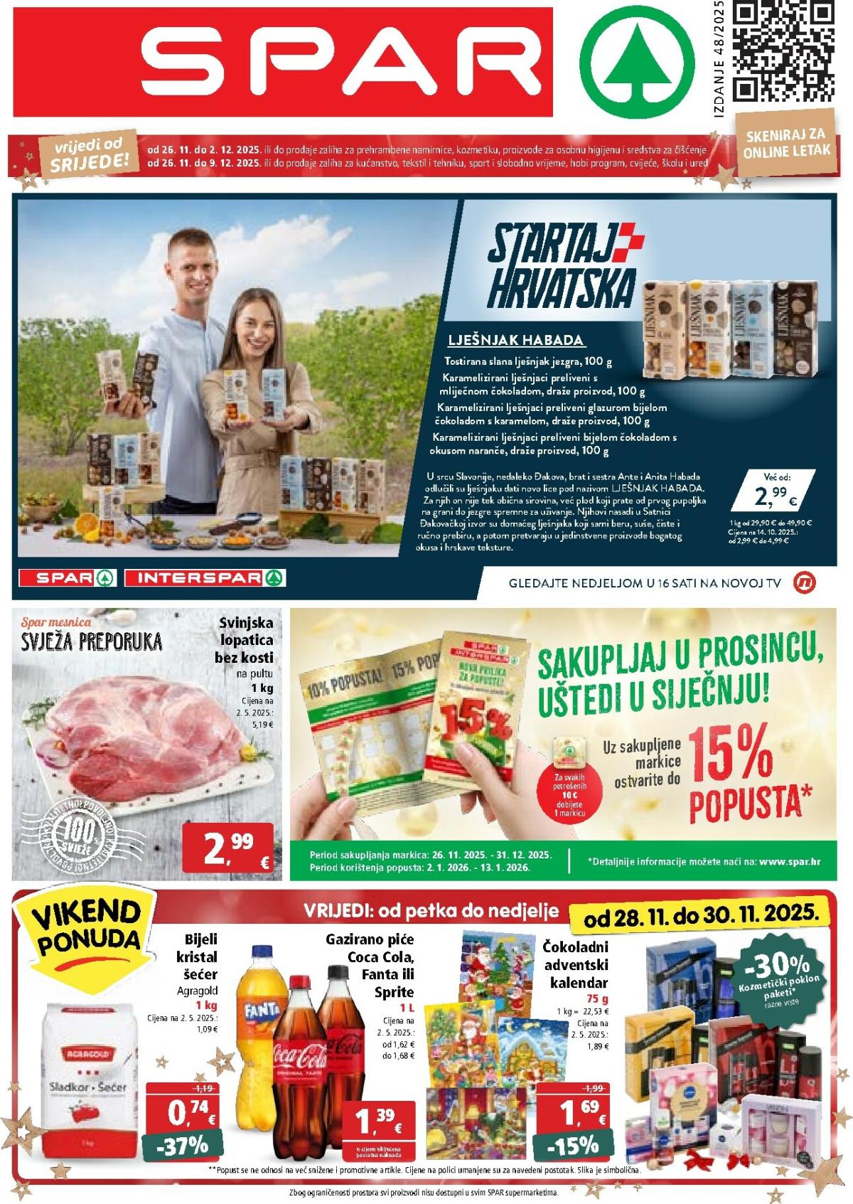 Prelistajte katalog SPAR, vrijedi od 26.11. do 02.12.