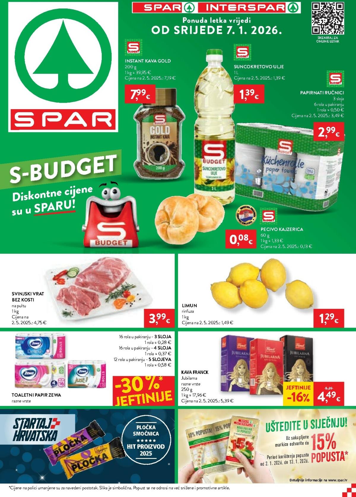 Prelistajte katalog SPAR, vrijedi od 07.01. do 13.01.