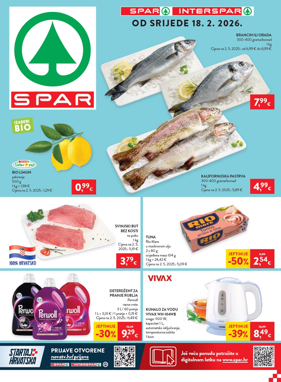 Prelistajte katalog SPAR, vrijedi od 18.02.2026 do 24.02.2026