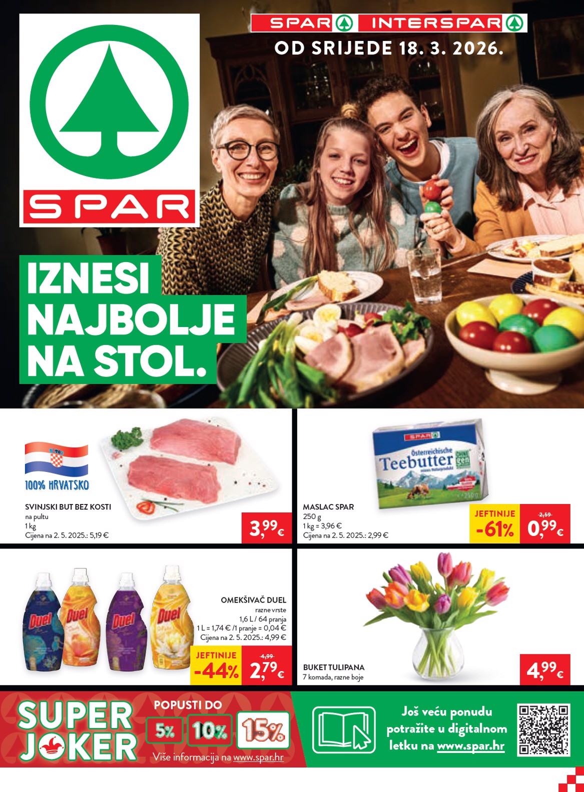 Prelistajte katalog SPAR, vrijedi od 18.03.2026 do 24.03.2026