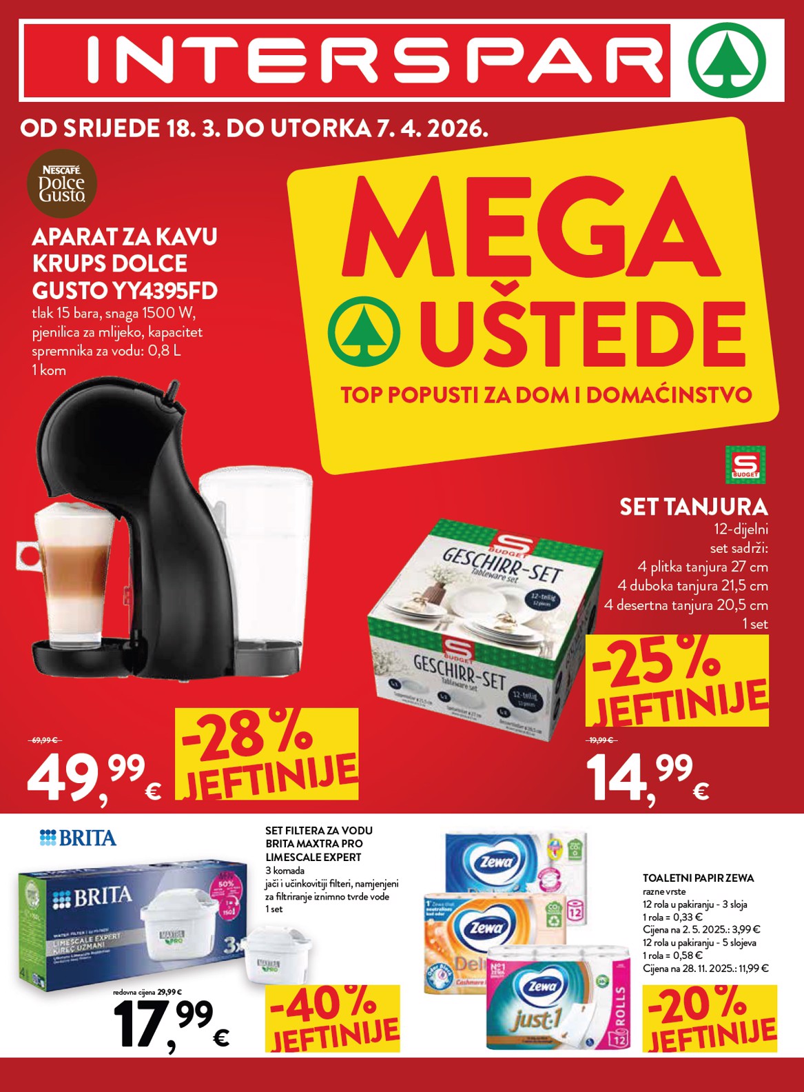 Prelistajte katalog INTERSPAR - Mega bon, vrijedi od 18.03.2026 do 07.04.2026