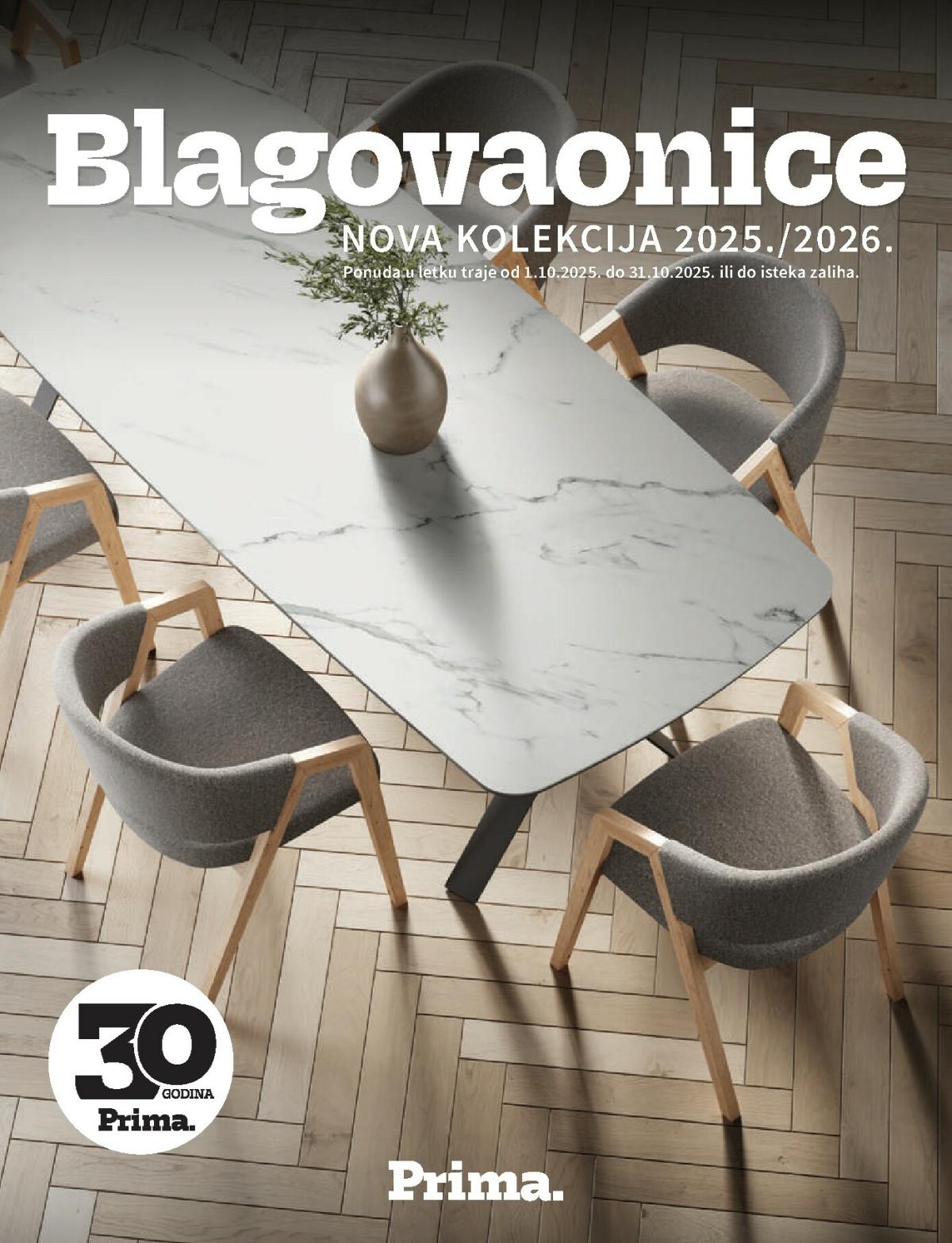 Prelistajte katalog Prima - Blagovaonice, vrijedi od 01.10. do 31.10.