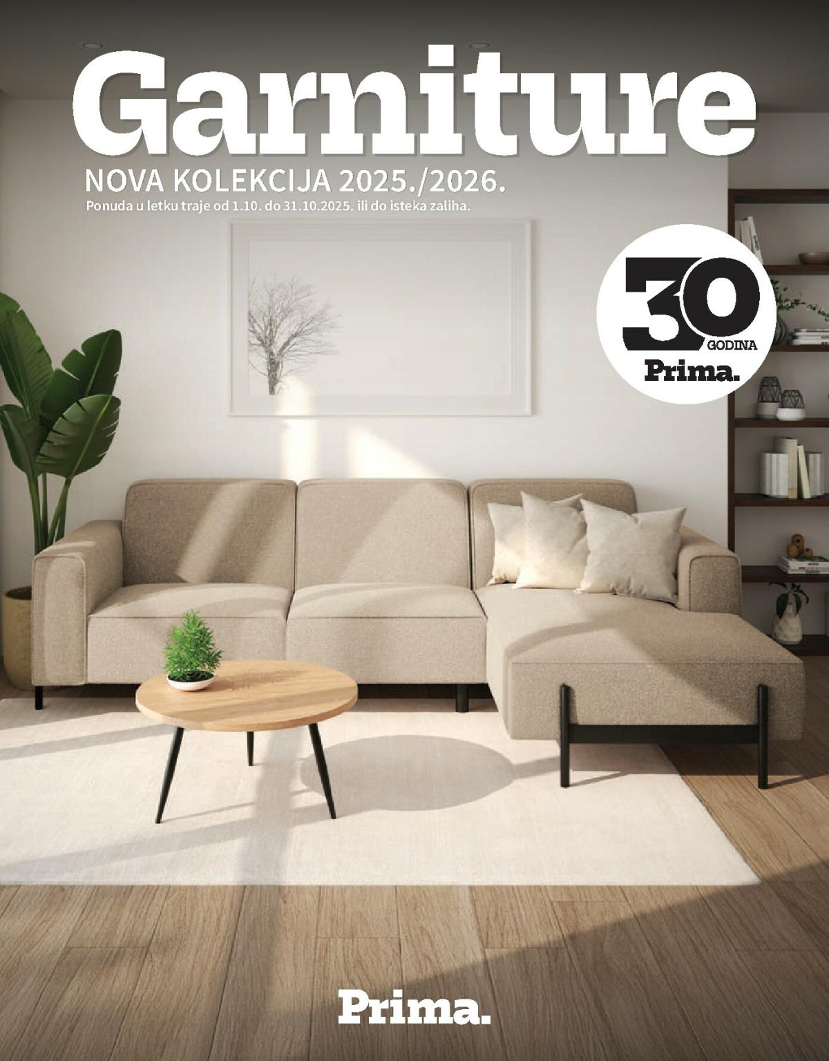 Prelistajte katalog Prima - Garniture, vrijedi od 01.10. do 31.10.