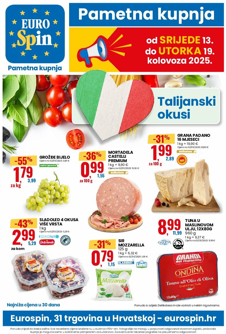 Prelistajte katalog Eurospin, vrijedi od 13.08. do 19.08.
